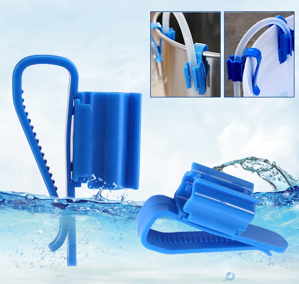 Fdit 2-Pack Aquarium Fish Tank Hose Holder Hanger - Water Pipe Tube Mounting Clip for 8-16mm Inflow & Outflow Pipes - Perfect for Freshwater/Saltwater Fish Tanks & Aquatic Systems