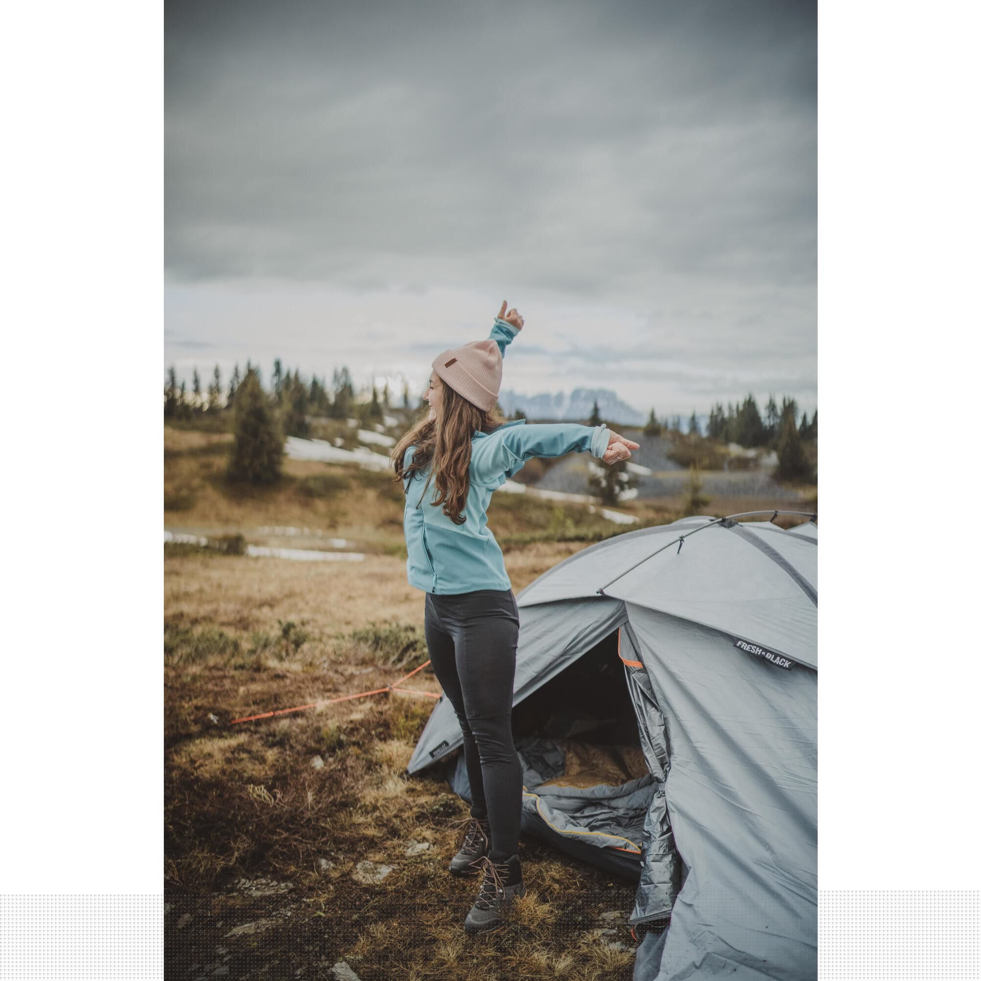 Forclaz Women's MT500 Merino Wool Leggings - Thermal Base Layer for Hiking, Skiing & Winter Outdoor Activities