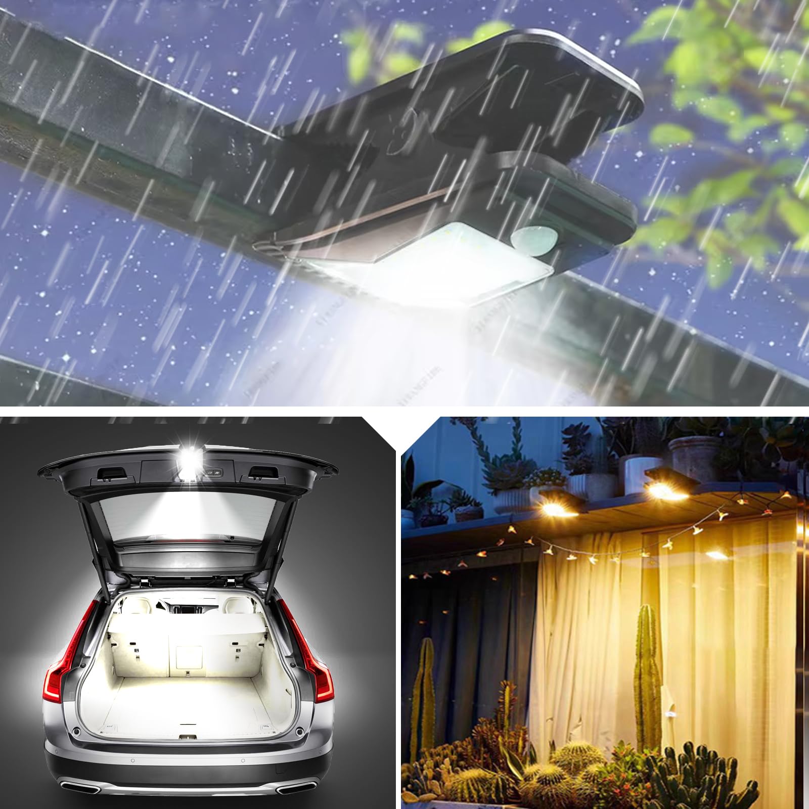 Clip on Solar Lights Outdoor - 3 Light Modes, 118 LED Solar Powered Fence Lights with Remote Control & Motion Sensor - Waterproof for Patio, Wall, Gutter, Camping (2 Pack) - Perfect for Backyard, Garden, Pathway & Outdoor Decor