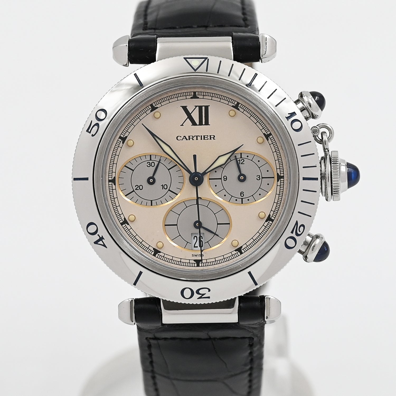 Cartier Pascha Chronograph Quartz Watch for Men - Vintage 1993 Luxury Timepiece - Perfect for Collectors, Special Occasions & Formal Events