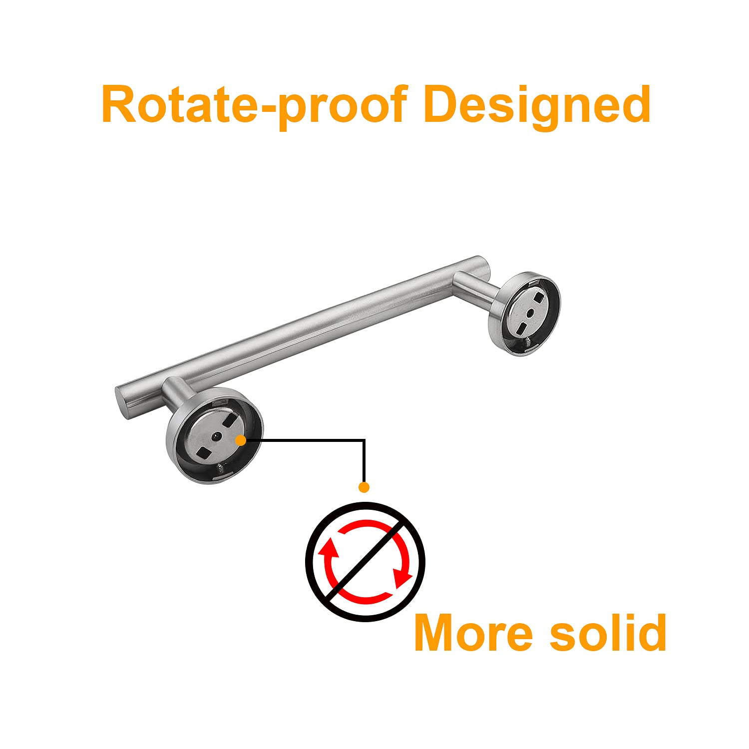 Nolimas 9 Inch Silver Stainless Steel Towel Bar - SUS 304 Brushed Nickel Wall Mounted Towel Rod Rack Holder for Bathroom, Kitchen, Living Room & Toilet - Rustproof & Durable - Perfect for Hanging Hand Towels, Washcloths & Bathrobes