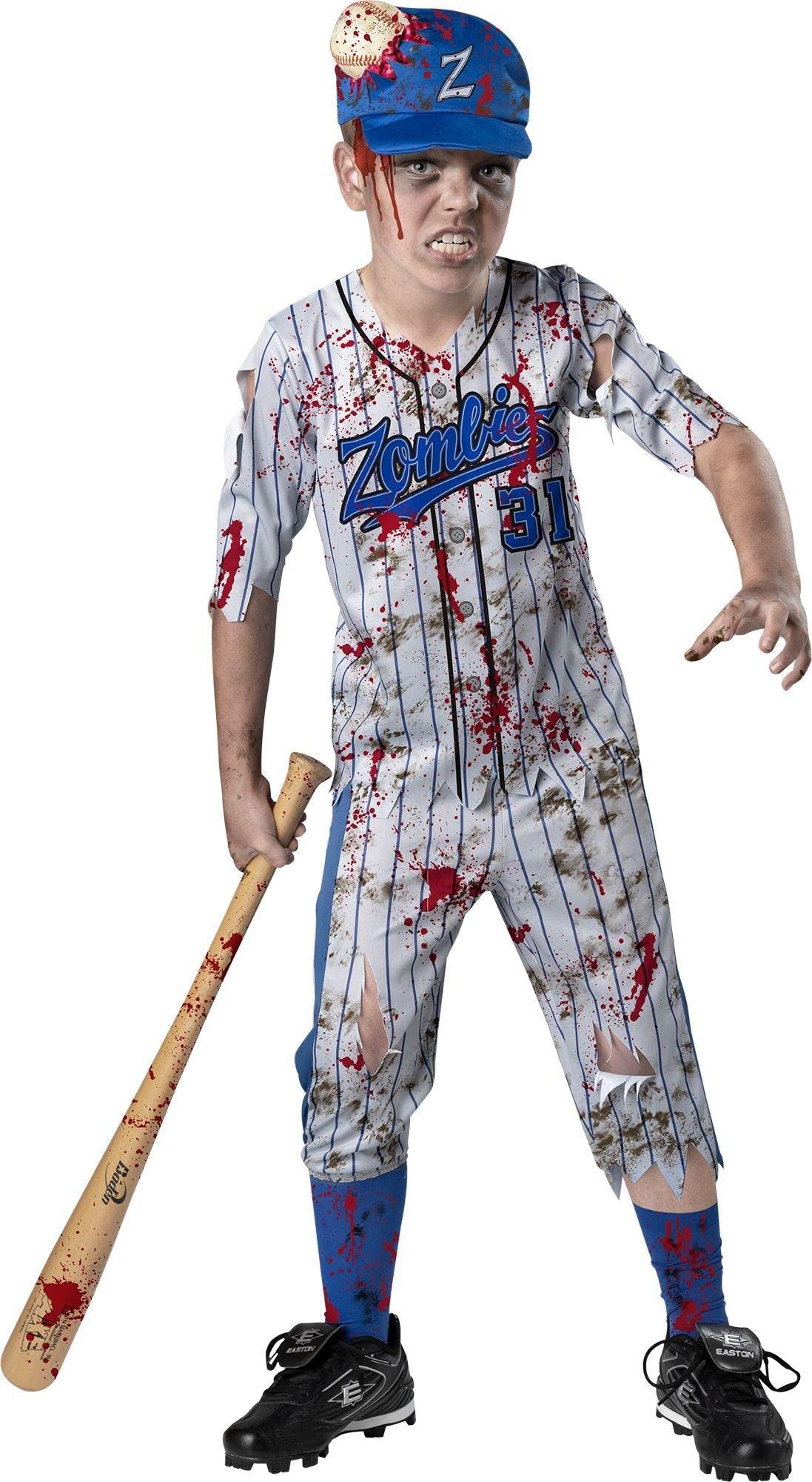 Boys Baseball Horror Costume - Scary Home Run Player Outfit for Halloween & Cosplay