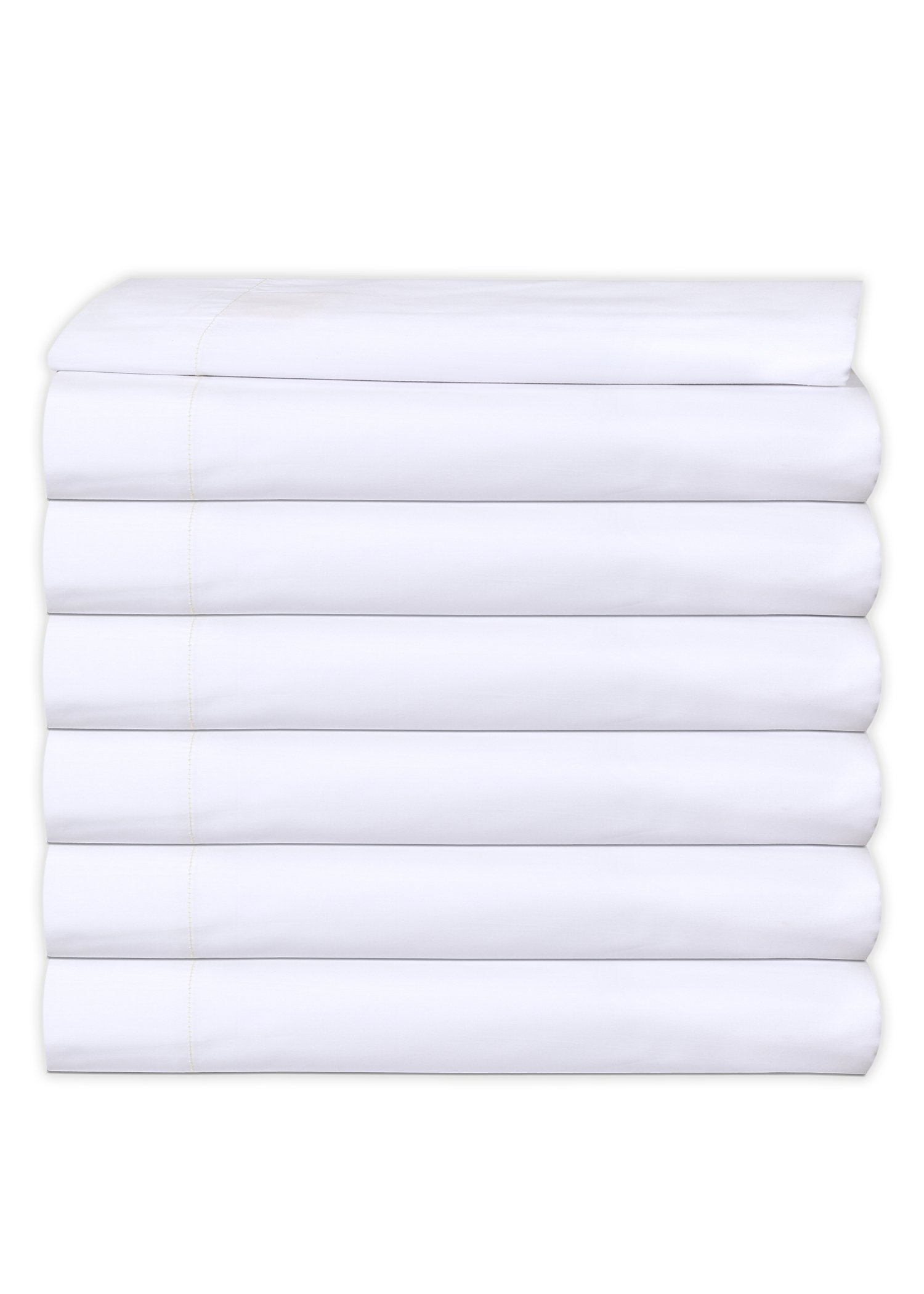 Queen Size 6-Piece Bed Sheet Set - 6 Flat Sheets (90x110 Inches) & 6 Fitted Sheets (60x80+14 Inches) with 12 Pillowcases - Premium T-200 Percale Wave Hotel Quality Bedding - Soft, Breathable & Wrinkle-Resistant - Perfect for Home, Hotel, or Airbnb Use