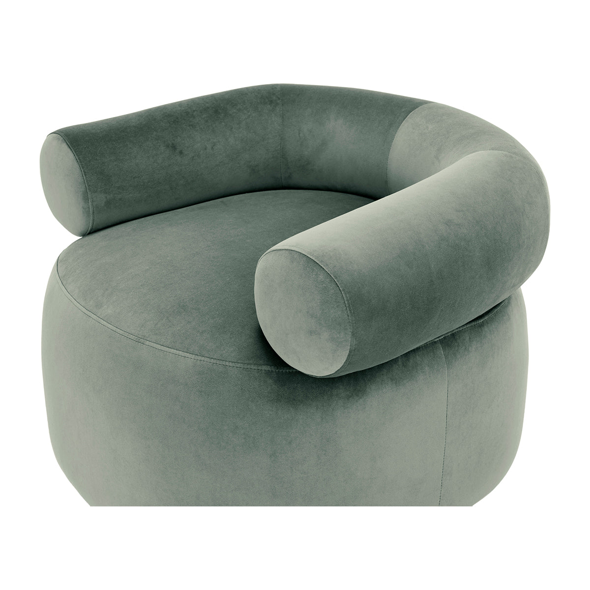 Huggy Swivel Armchair - Modern Velvet Accent Chair with 360° Rotation, Comfortable Lounge Chair for Living Room, Bedroom, or Office (Malibu Style)