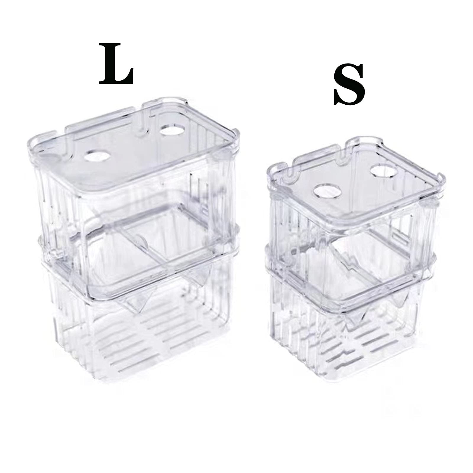 Plastic Aquarium Fish Breeder Box - Isolation Breeding & Hatching Incubator for Baby Fish, Shrimp, Clownfish, Guppy (Small) | Perfect for Home Aquariums, Fish Farms & Breeding Tanks