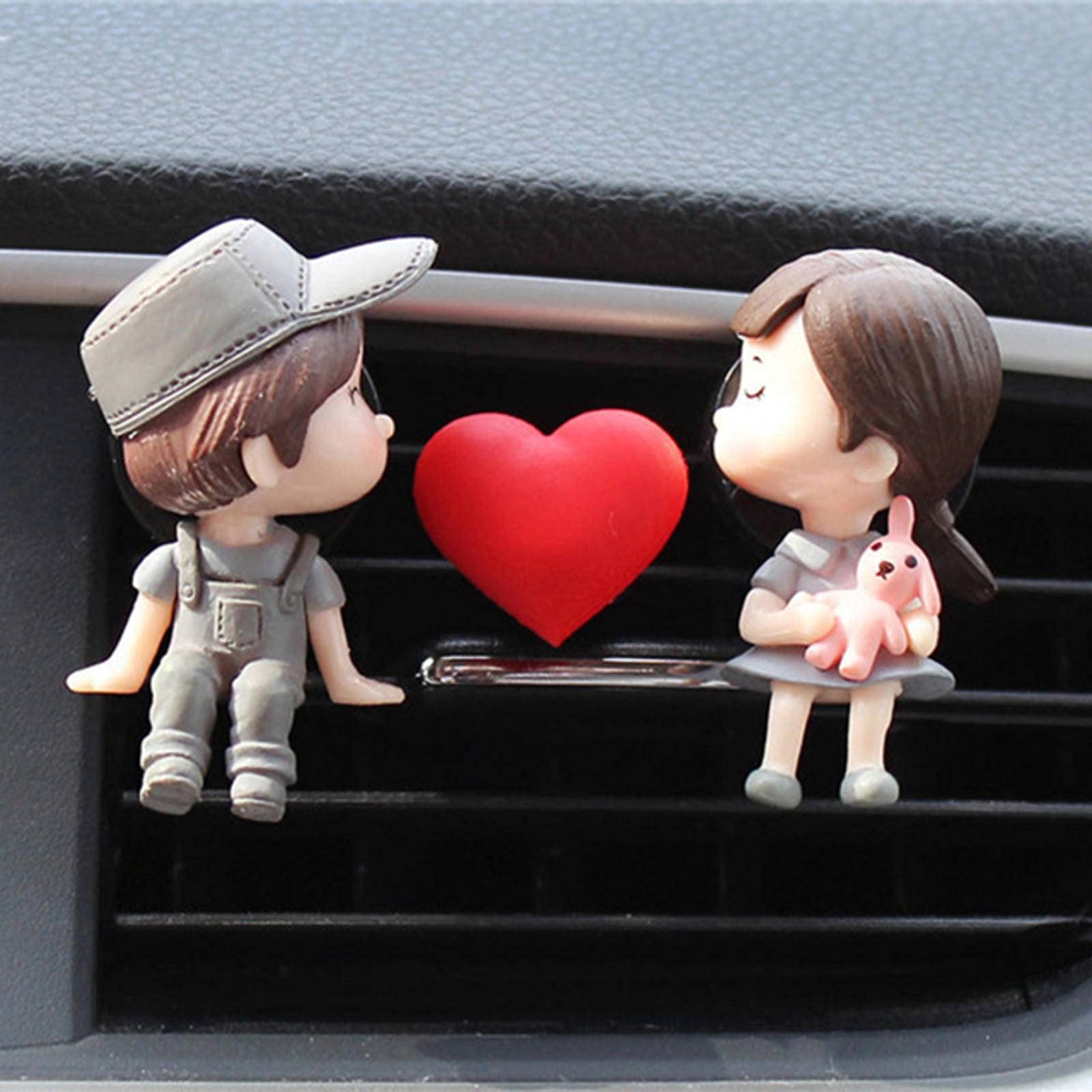 NC Lovely Couple Car Air Vent Freshener Clip - Aromatherapy Diffuser & AC Decor for Cars - Perfect for Romantic Rides & Long Road Trips
