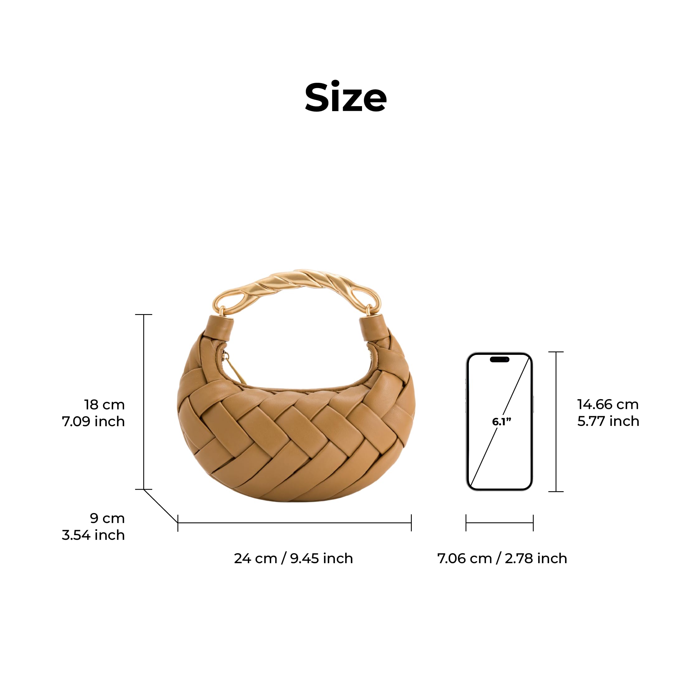 JW PEI Orla Weave Handbag for Women - Stylish Vegan Leather Crossbody Purse with Adjustable Strap, Perfect for Work, Travel & Everyday Use