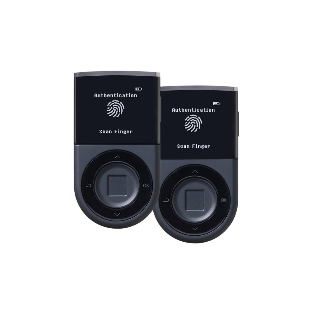 D'CENT Biometric Wallet 2X Pack - Secure Bluetooth Crypto Hardware Wallet for Bitcoin & Ethereum - Perfect for Cold Storage & Mobile Trading