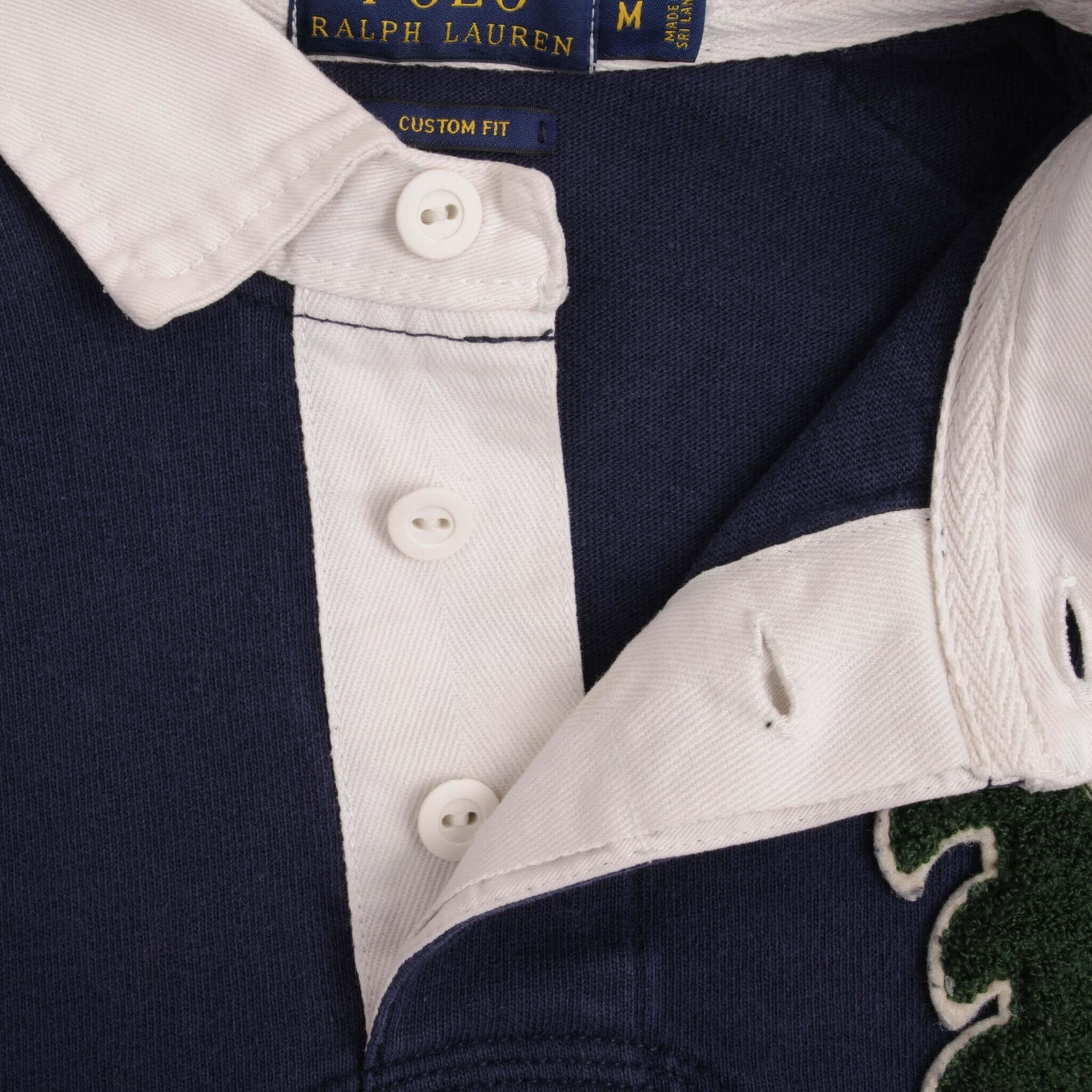 Ralph Lauren Navy Blue P67 Rugby Polo Shirt for Men - Medium Size - Classic Casual Wear for Work, Golf & Everyday Outfits