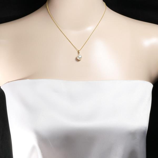 18K Yellow Gold Pearl Necklace for Women - Elegant Luxury Jewelry Gift for Wedding, Anniversary & Special Occasions