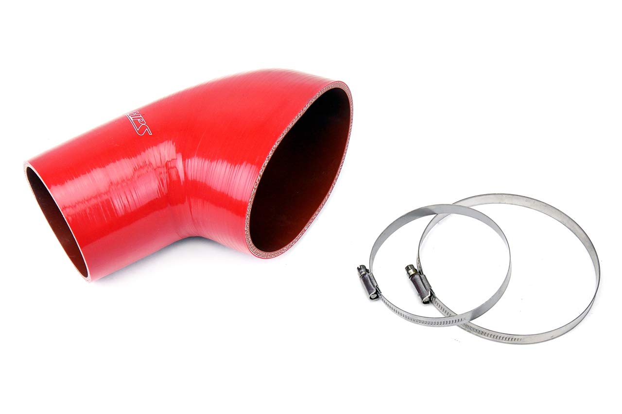 HPS 57-1078-RED Red Silicone Air Intake Hose (Post MAF Tube) - High Performance Replacement for Improved Airflow - Perfect for Car & Truck Upgrades