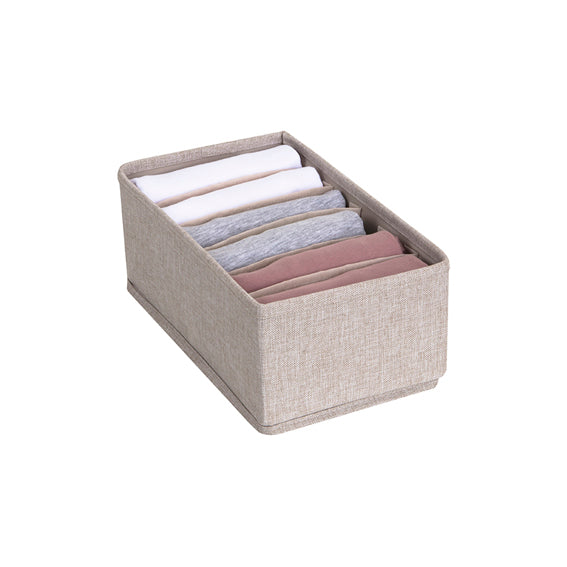6 Compartment Drawer Organizer - Grey or Beige | Perfect for Kitchen, Office & Bedroom Storage
