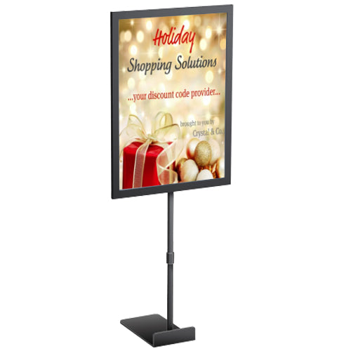 11x14 Lightweight Countertop Pedestal Display Stand - Adjustable Height Acrylic Sign Holder for Retail Stores, Restaurants & Trade Shows