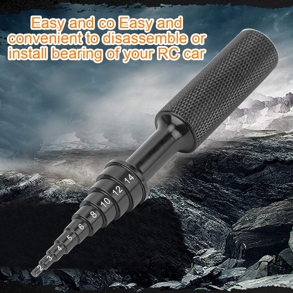 High-Quality Aluminum Alloy RC Car Bearing Tool - Steering Hub Carrier Disassembly & Removal Tool for RC Cars (Black) | Perfect for RC Car Maintenance, Repair, and Upgrades