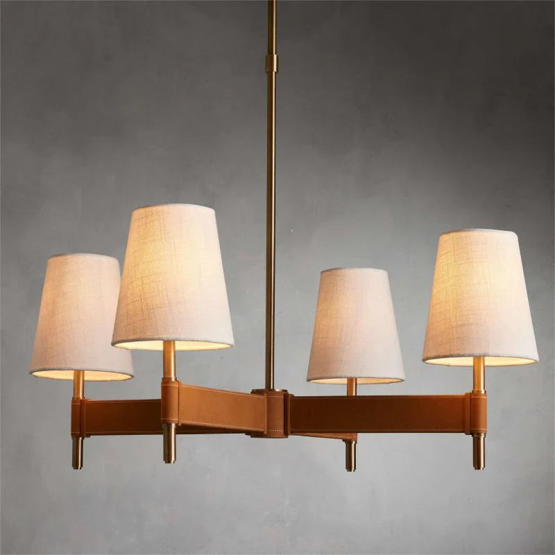 Hastings 4-Light Cross Chandelier - Modern Farmhouse Ceiling Light Fixture for Dining Room, Bedroom, or Entryway