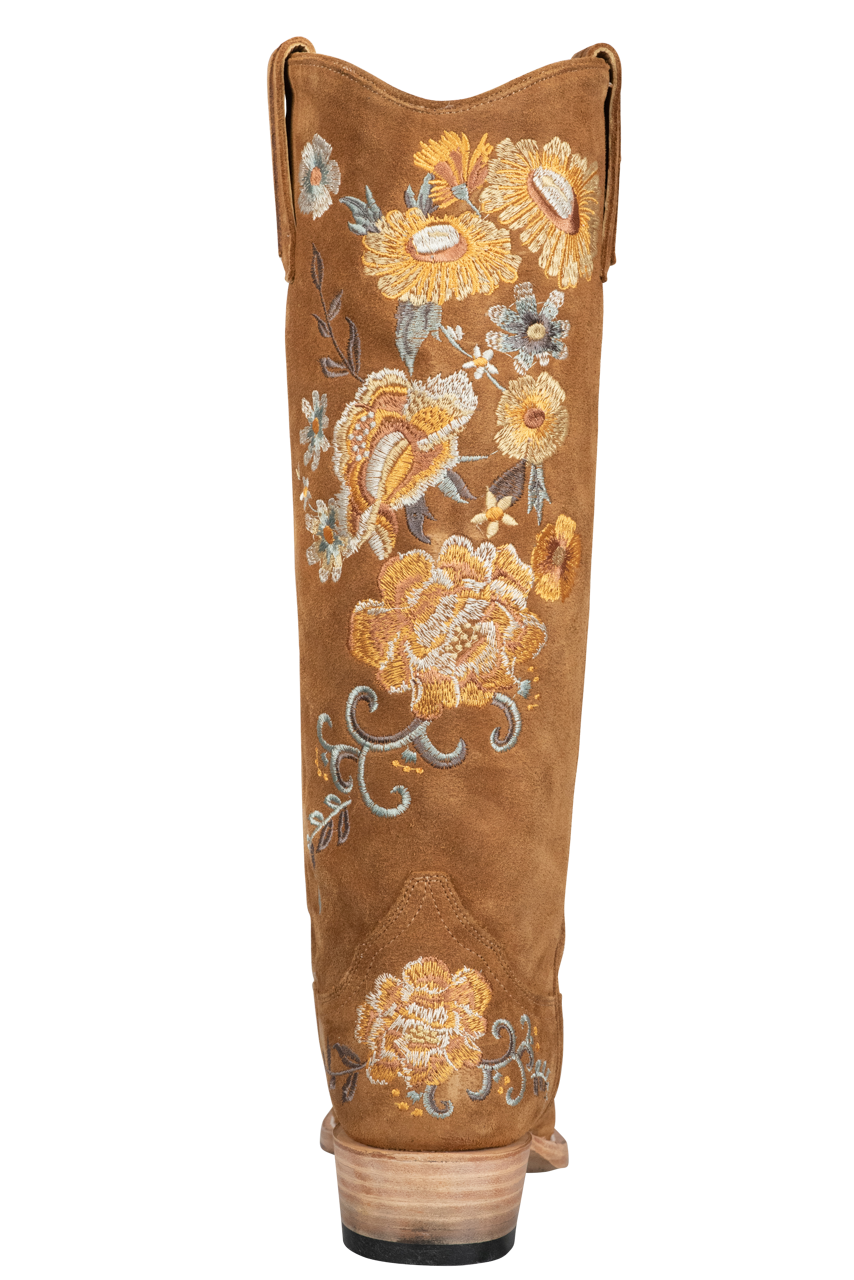 Stetson Women's Blooming Beauty Cowgirl Boots - Tan Western Boots for Women | Comfortable & Stylish Cowgirl Fashion | Perfect for Rodeo, Country Dancing & Western Outfits