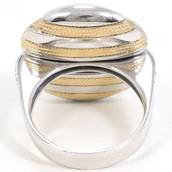 18K White Gold & Pink Gold Shell Diamond Ring for Women - Elegant & Durable Jewelry for Weddings, Anniversaries & Special Occasions