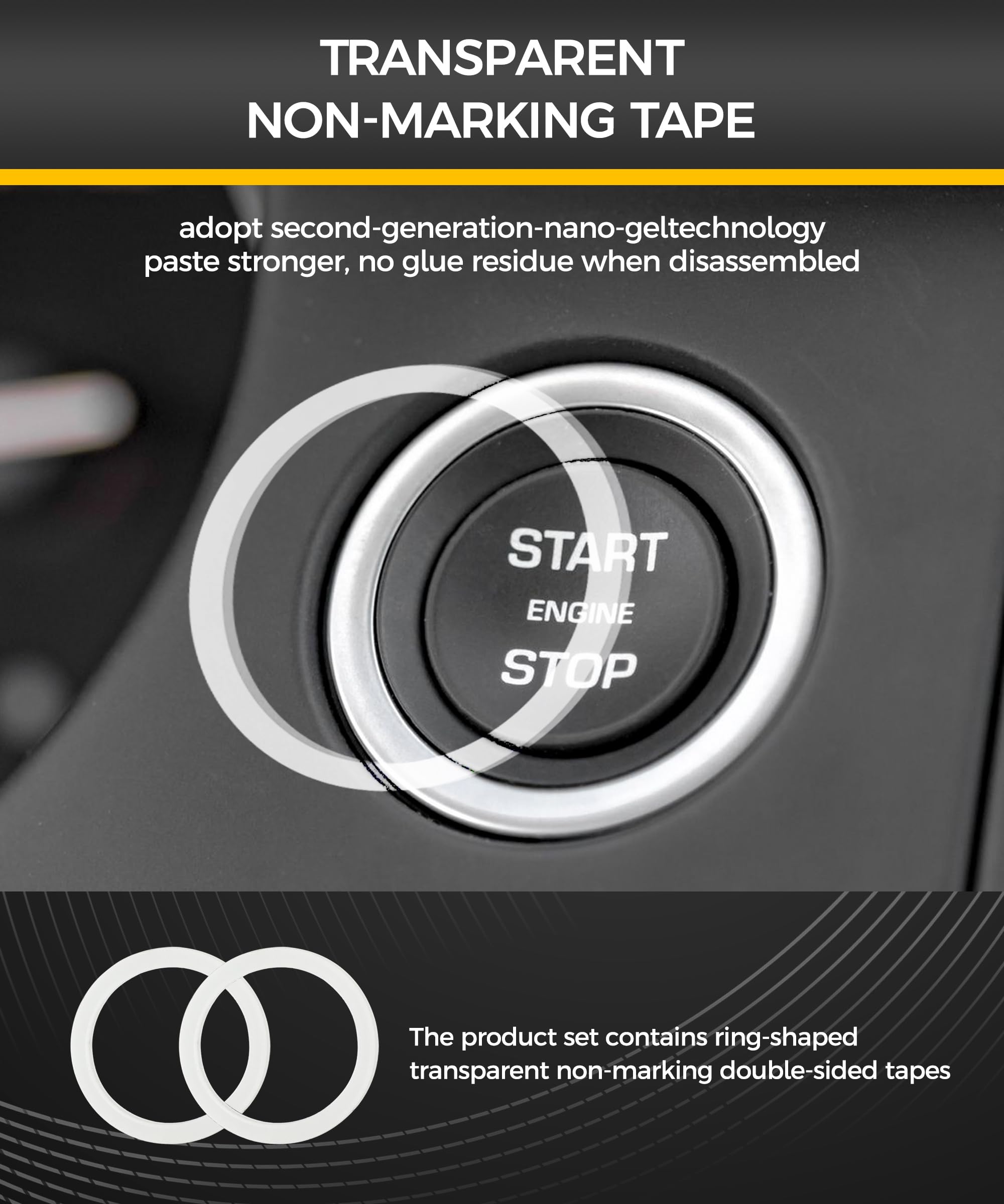 Car One-Button Start Lever - Push to Start Rocker Switch | Automotive Engine Start Stop Button Cover with Decorative Ball-Bar (Blue) | Easy Installation & Stylish Upgrade for Car Interiors | Perfect for DIY Car Modifications & Vehicle Customization