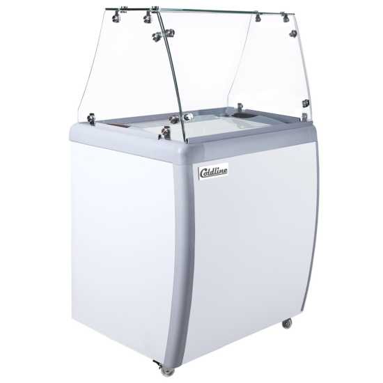 Commercial Ice Cream Dipping Cabinet Freezer - 26
