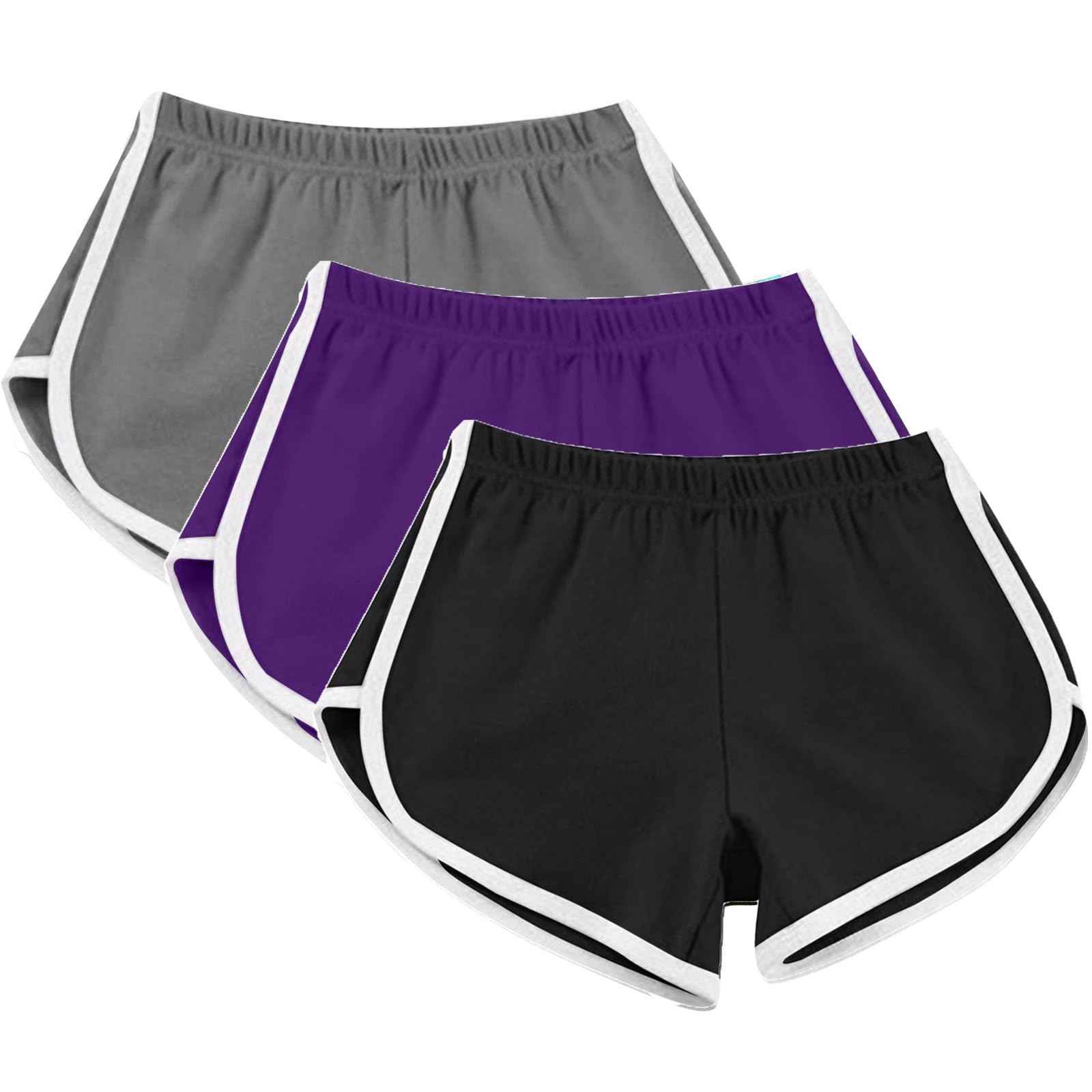 Women's Cotton Sports Shorts 3-Pack - Yoga, Running & Lounge Wear