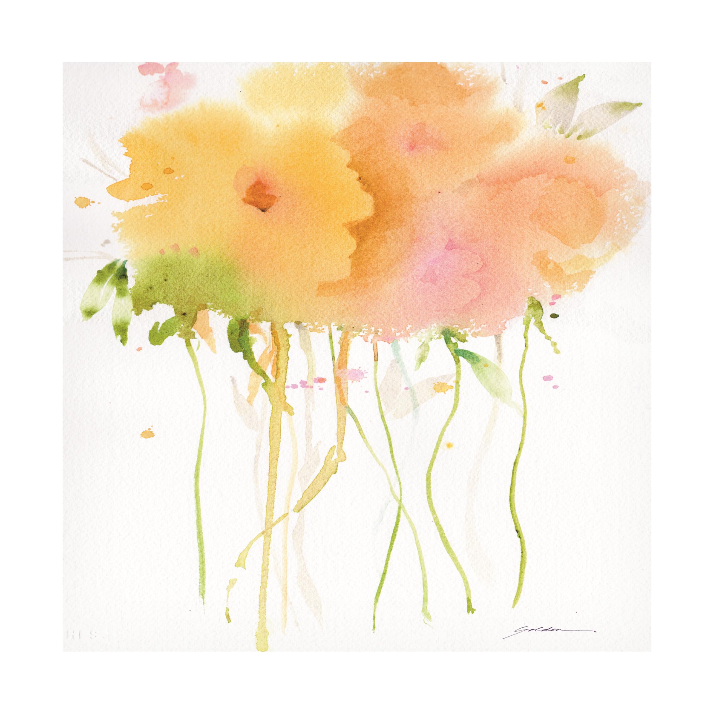 Trademark Fine Art 'Shadows Of Spring 2' Canvas Wall Art by Sheila Golden - Floral Landscape Painting for Living Room, Bedroom & Office Decor