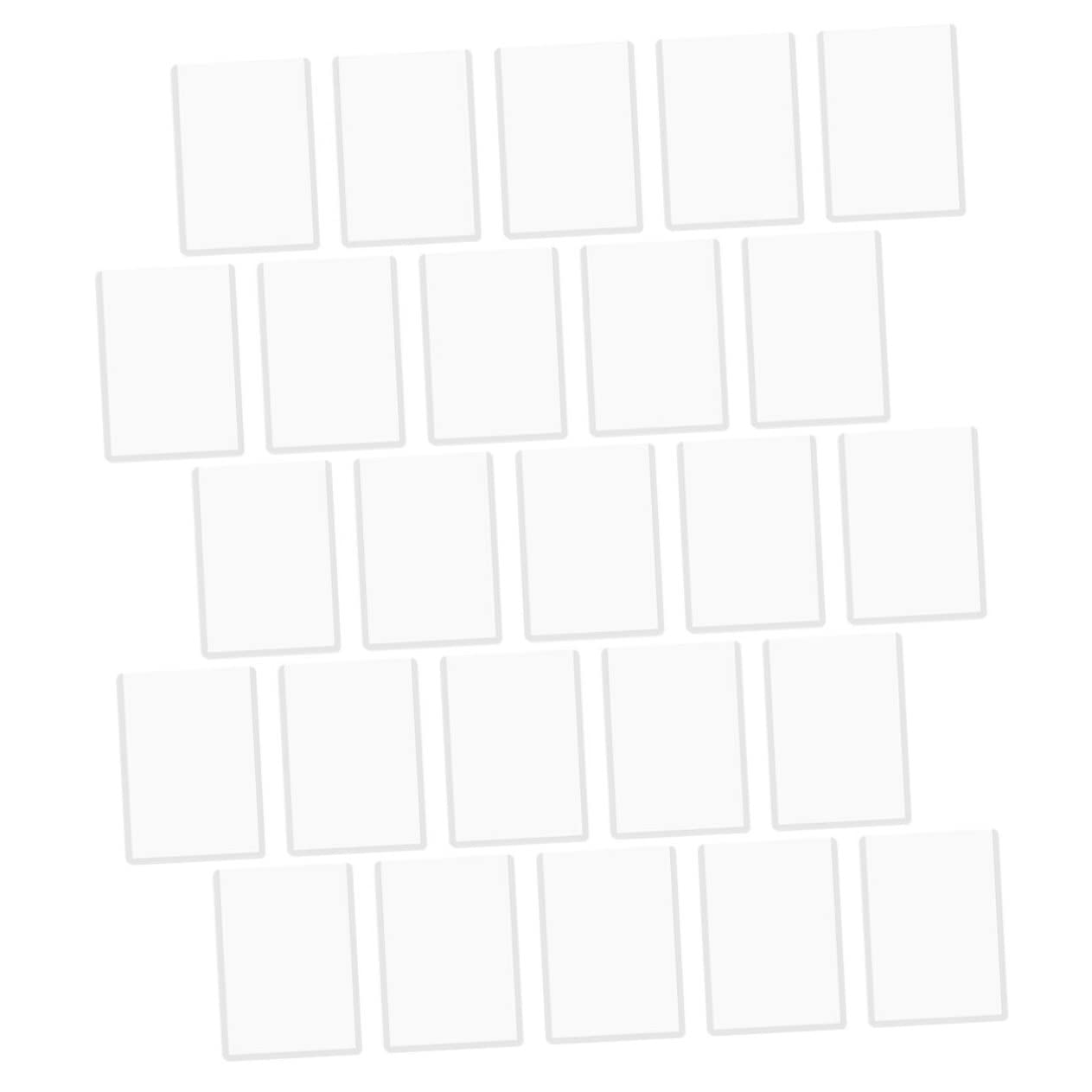 50 Pcs Clear Plastic Baseball Card Holders - Mini Hard Protective Sleeves for Sports Trading Cards & Celebrity Collectibles (Perfect for Storage, Display & Organization)