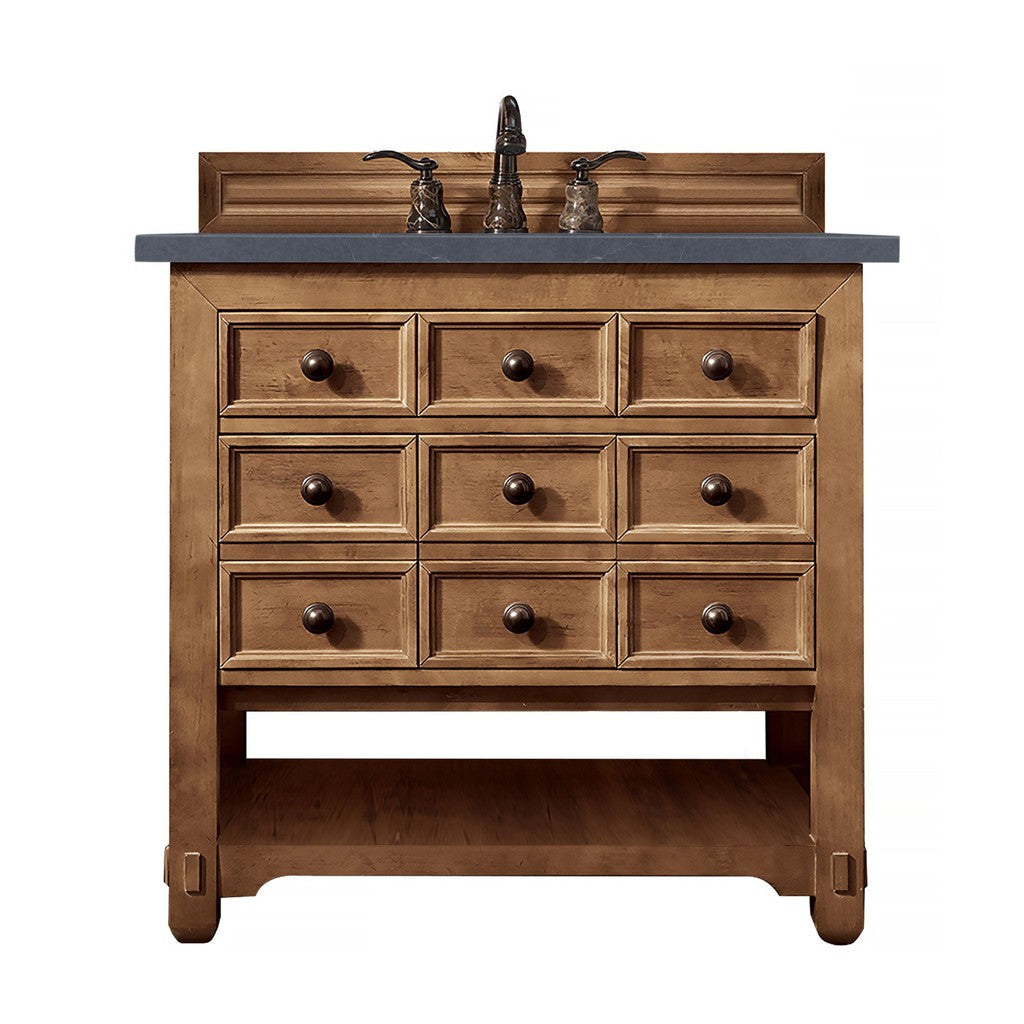 James Martin Vanities Malibu Collection 36-Inch Single Bathroom Vanity in Honey Alder with Countertop Options - Perfect for Modern Bathroom Remodeling and Home Renovation Projects