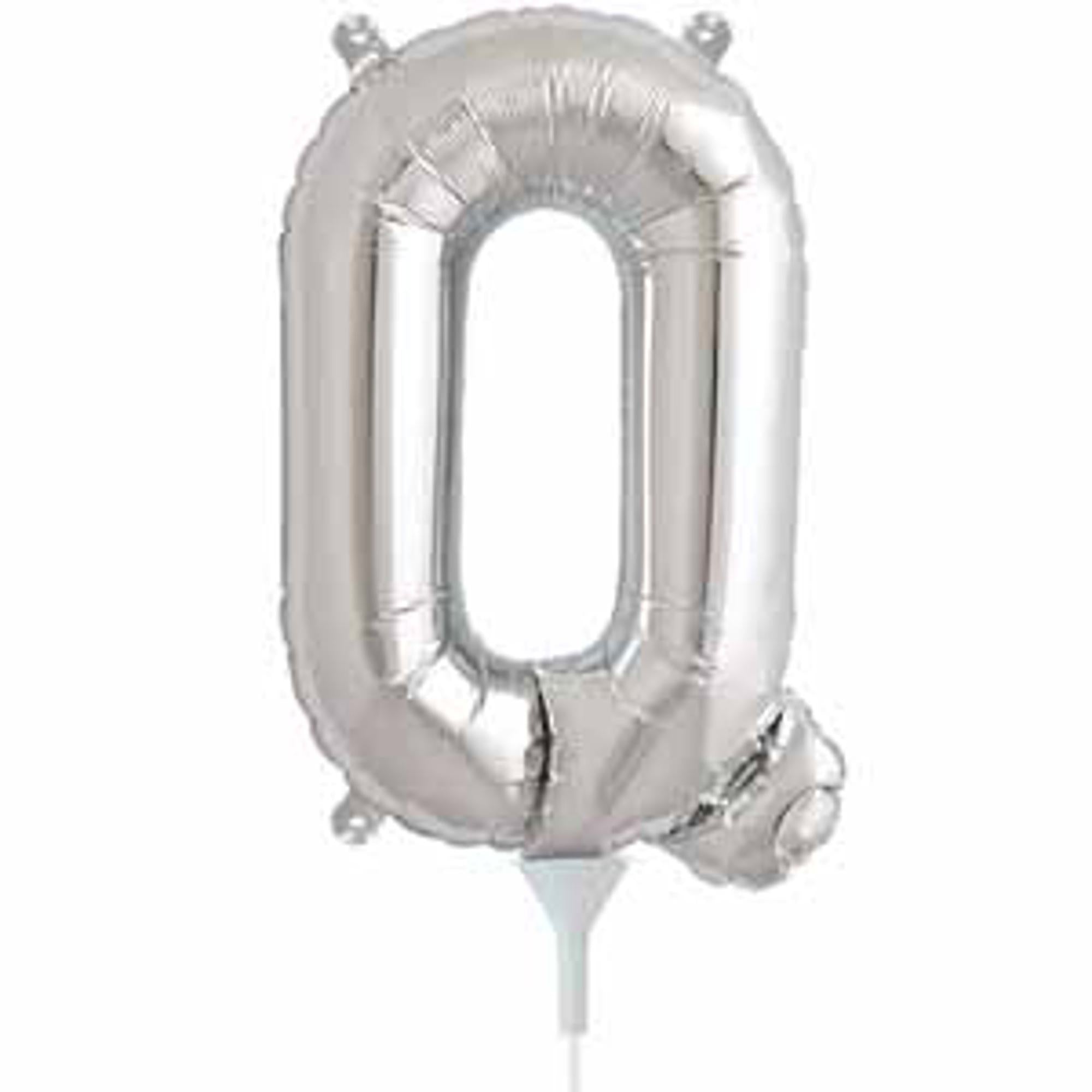 16 Pack Silver Letter Q Balloons for Birthday Party Decorations, Baby Showers, Graduation Celebrations & Photo Backdrops