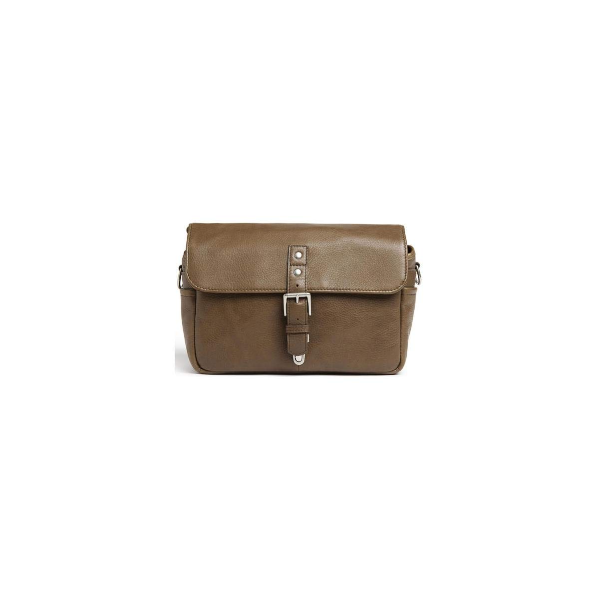 Ona The Bowery Pebbled Leather Camera Messenger Bag for DSLR & Mirrorless - Stylish Olive Crossbody Bag for Photographers & Travel