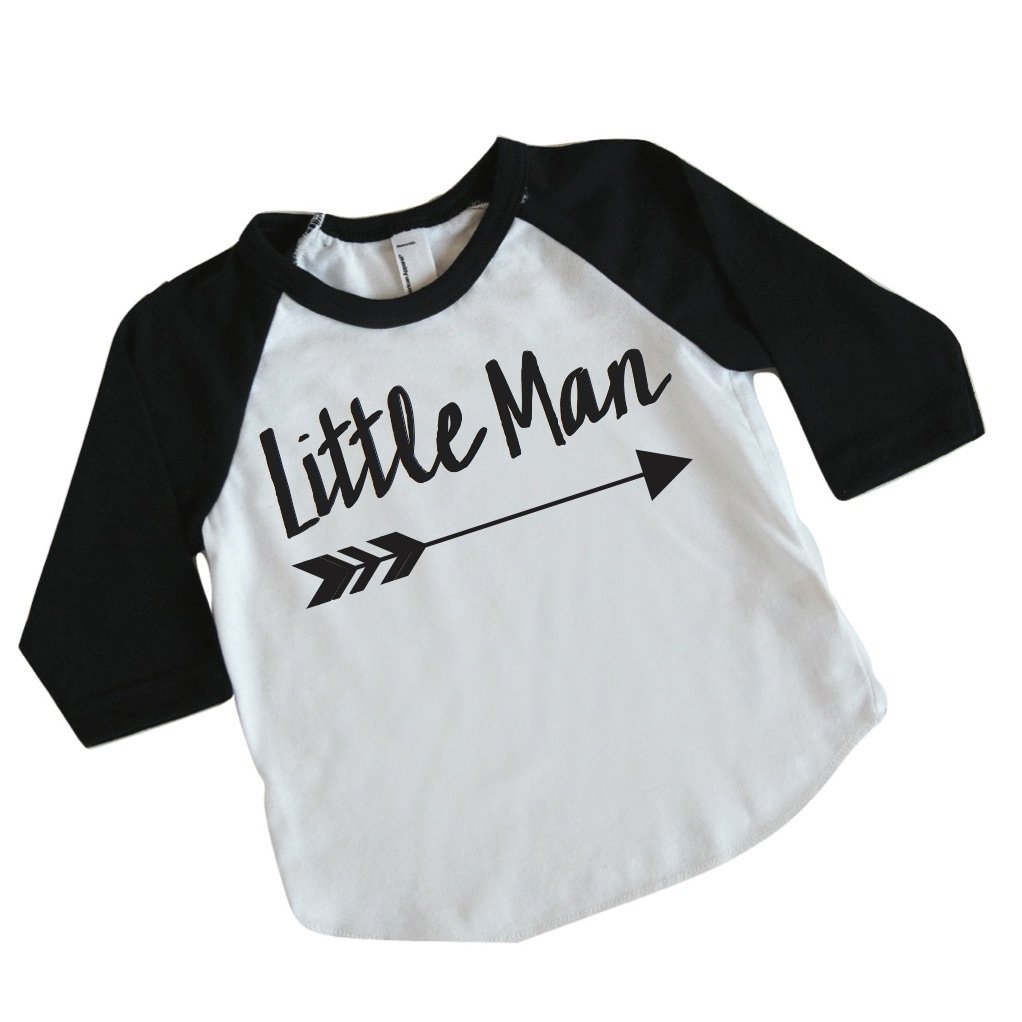 Little Man Raglan Shirt for Baby Boys - Trendy Hipster Outfit (2T) - Perfect for Playdates, Parties & Casual Wear