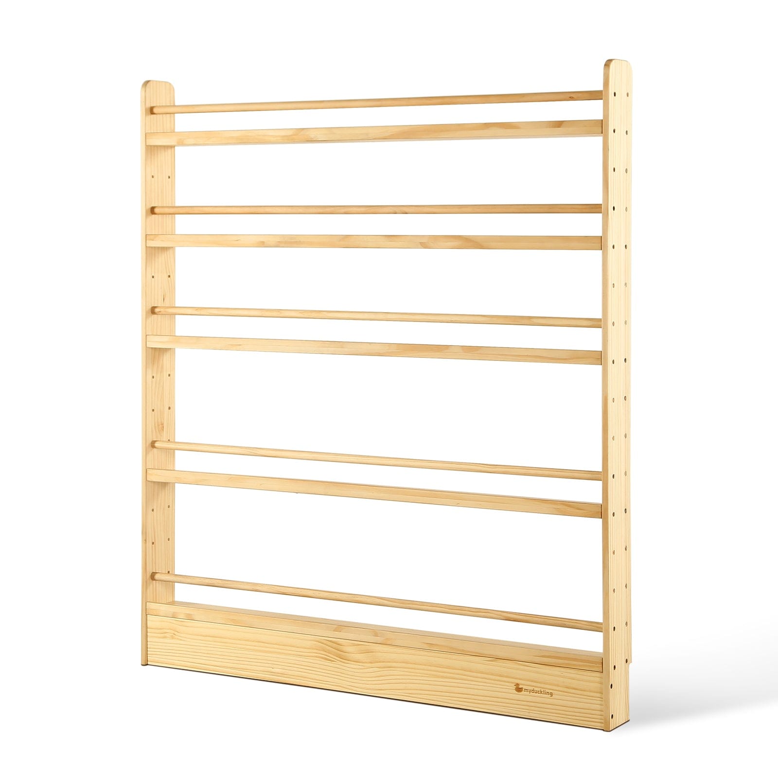 5-Tier Adjustable Solid Wood Bookshelf - Sturdy & Modern Home Office Storage for Books, Decor, and Organizing - Perfect for Living Room, Bedroom, or Study