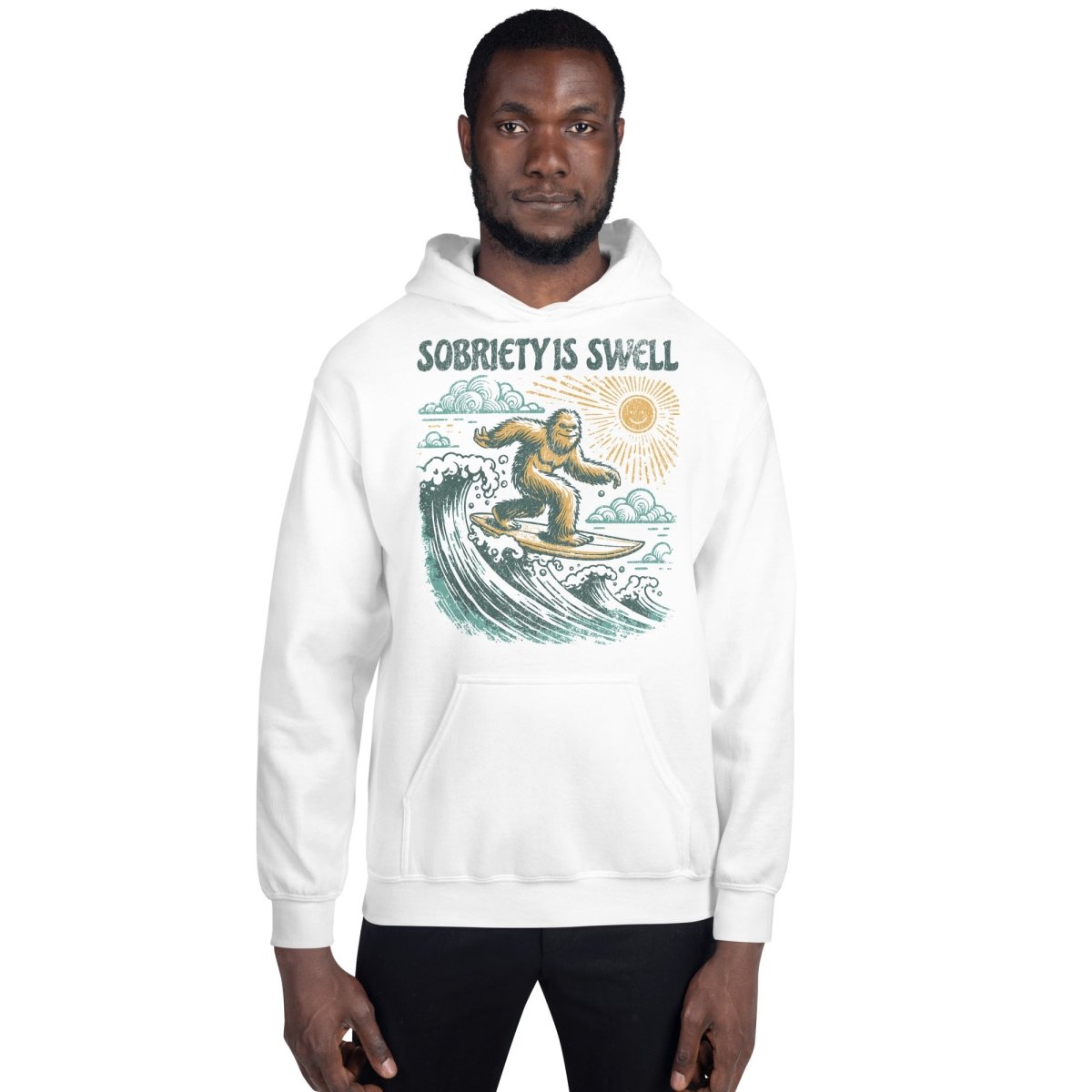 Sobriety is Swell Unisex Hoodie - Comfortable Cotton Pullover Sweatshirt for Men & Women - Perfect for Sober Living, Recovery Support & Casual Wear