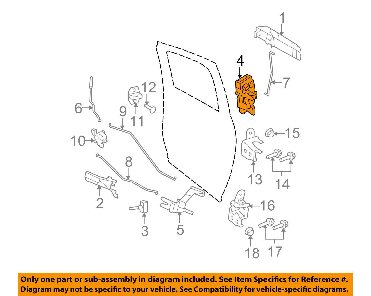 Mopar Rear Door Latch Replacement - Genuine OEM Part for Jeep Wrangler & Gladiator - Perfect for Off-Roading & Daily Driving
