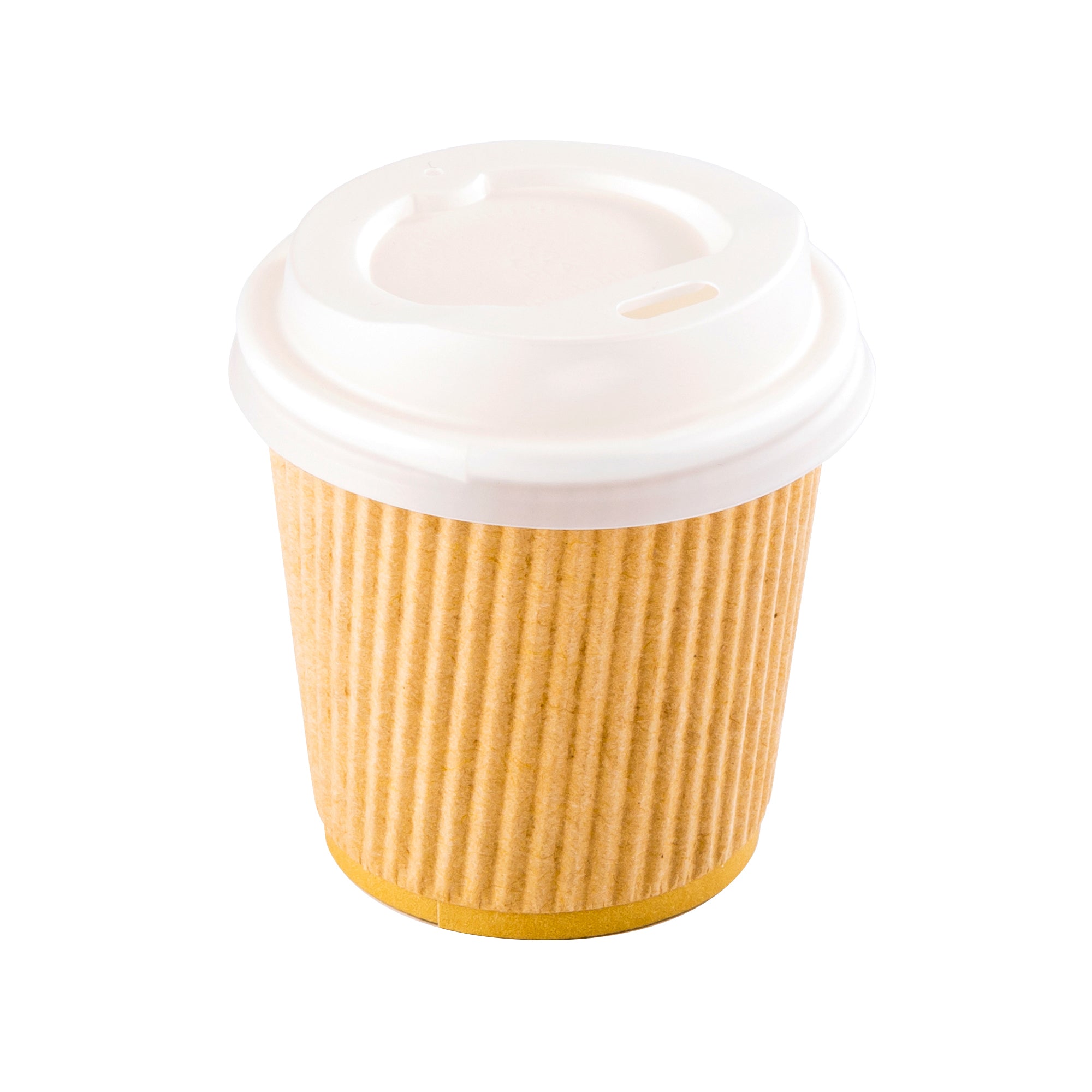 Eco-Friendly White PLA Compostable Coffee Cup Lids - Fits 4 oz Cups, 2.5