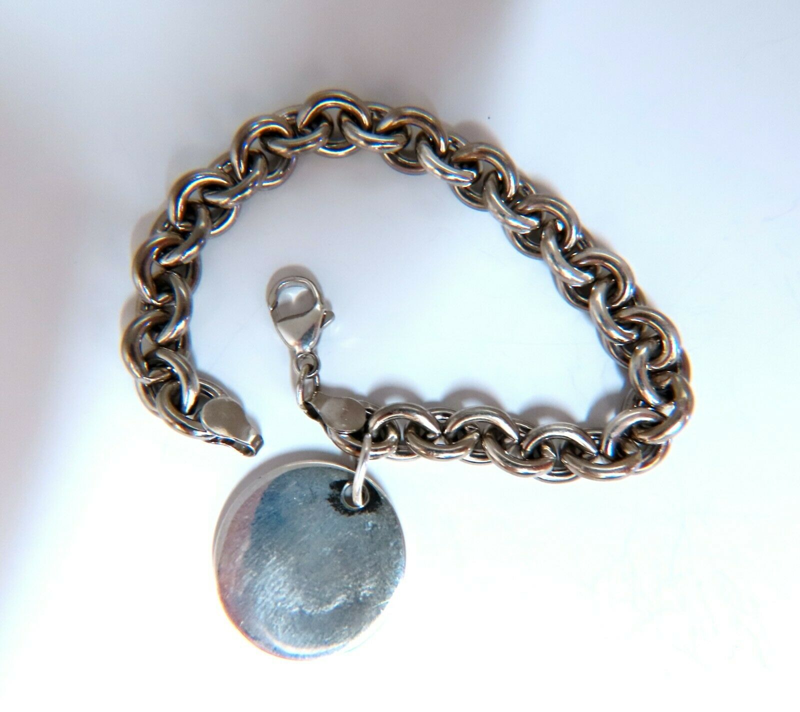 925 Sterling Silver Disc Toggle Charm Link Bracelet for Women - Adjustable Fashion Jewelry Gift for Birthday, Anniversary & Everyday Wear