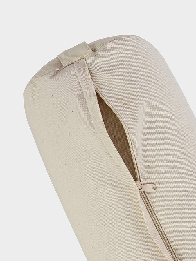 Organic Buckwheat Yoga Bolster Pillow - EU Certified for Meditation, Yoga & Relaxation - Perfect for Home, Studio & Travel Use