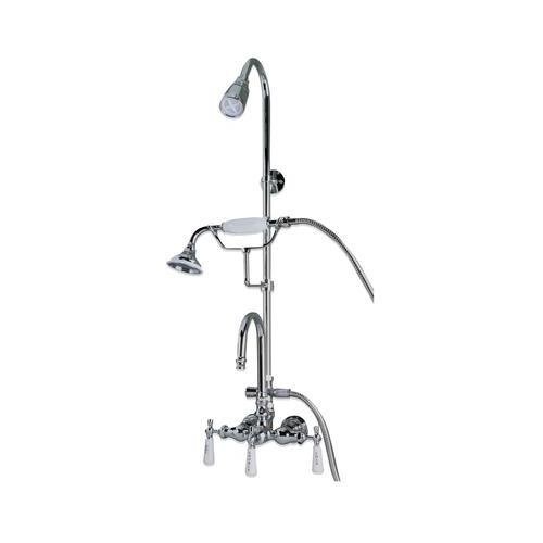 Tub to Shower Conversion Kit - Handheld Shower Head with Adjustable Riser for Cast Iron Tubs | Bathroom Remodeling & Accessibility Solution