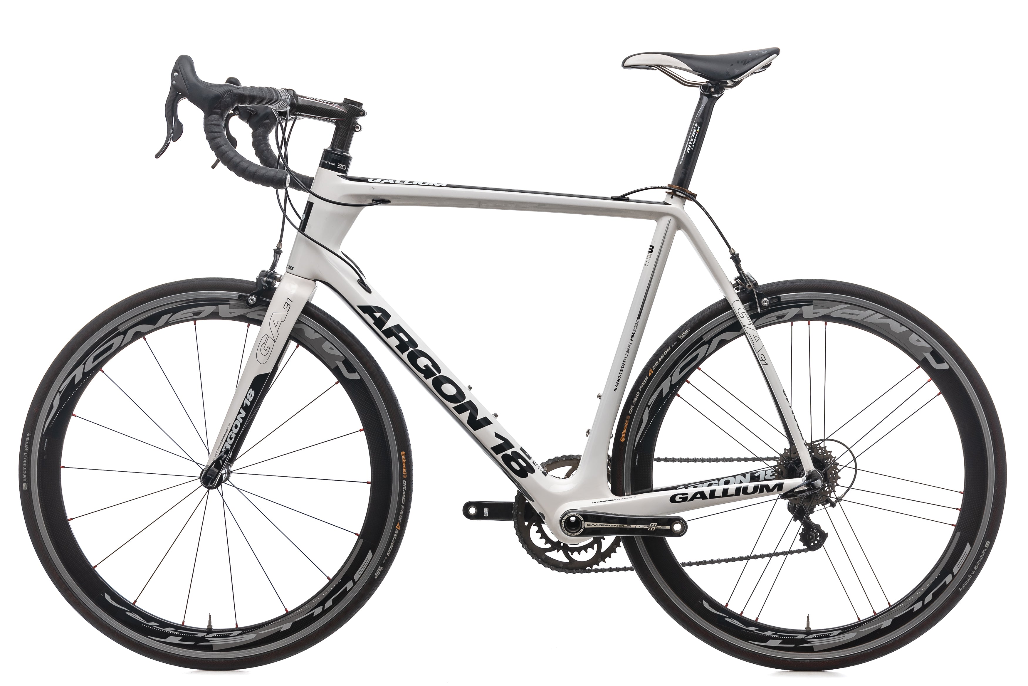 Argon 18 Gallium Road Bike 2012 - X Large Size Carbon Frame Racing Bicycle for Men - Perfect for Road Racing, Endurance Cycling & Commuting
