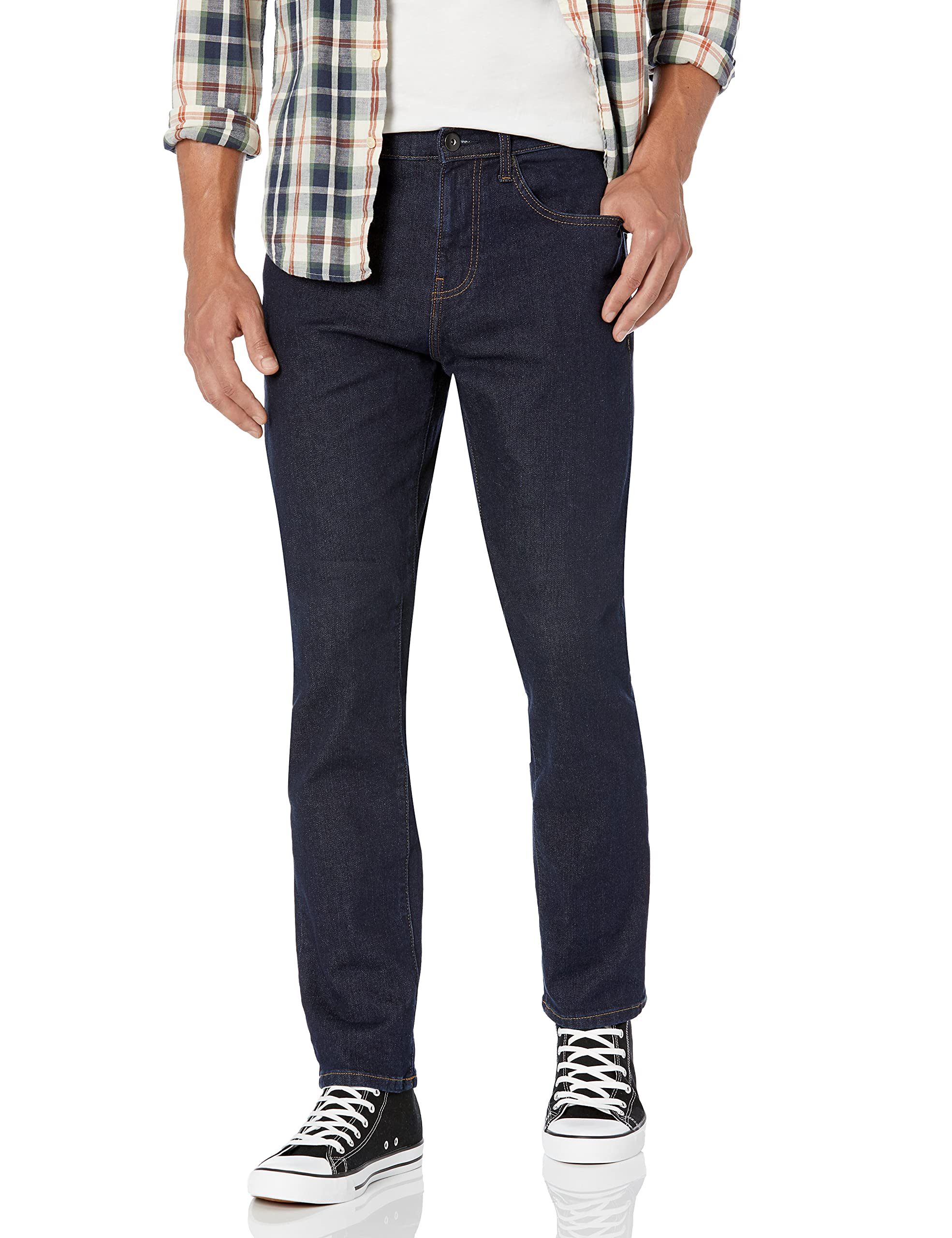 Amazon Essentials Men's Athletic-Fit Stretch Denim Jeans - Comfortable Slim Fit for Active Lifestyle | Casual Wear, Work & Outdoor Activities