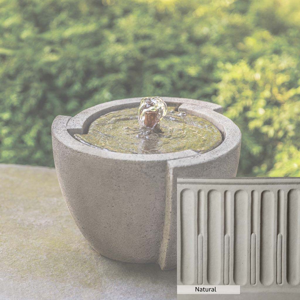 Campania International M Series Modern Outdoor Water Fountain - Elegant Garden Decor for Patio, Yard, and Landscape Design