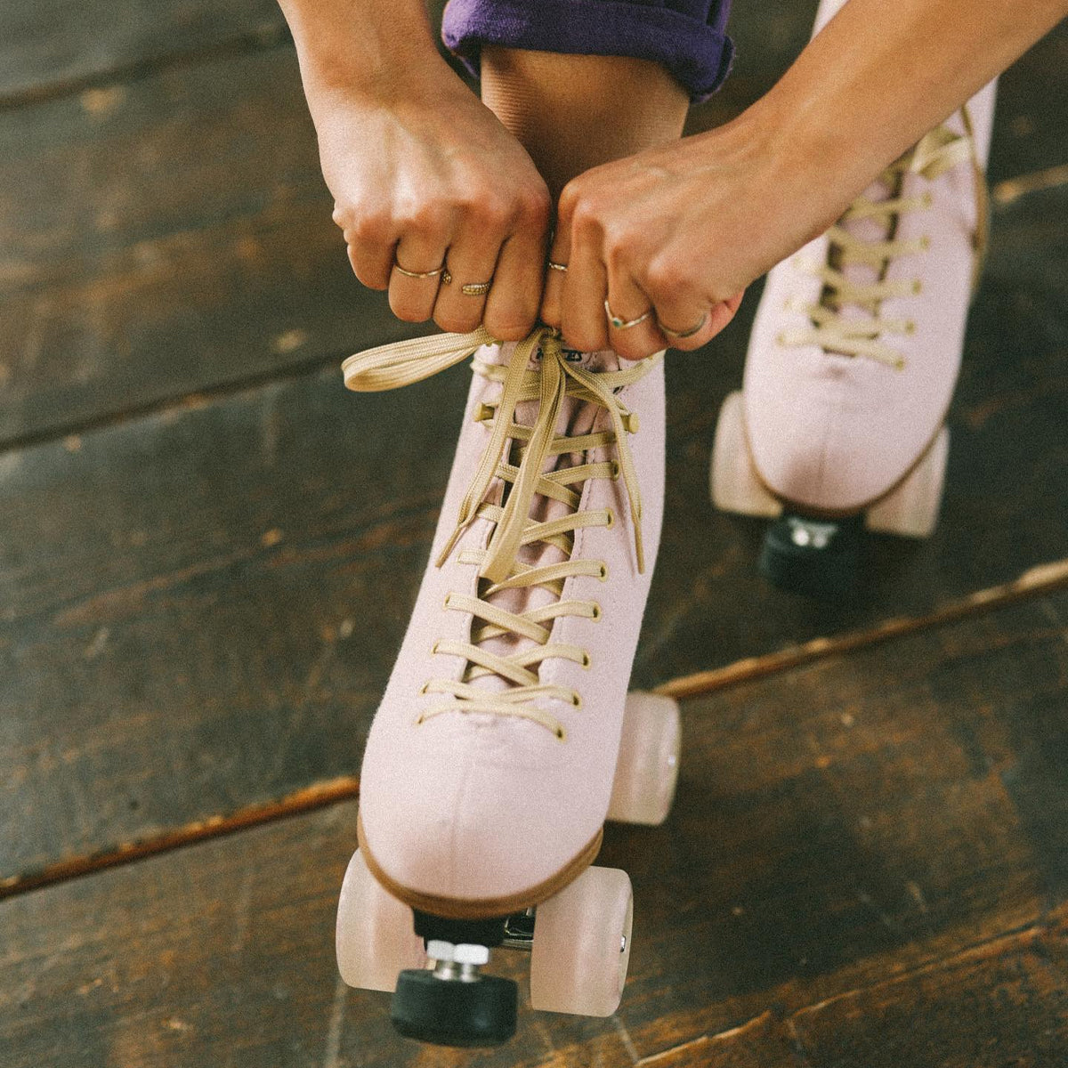 Roces Piper Pink Blush Roller Skates for Women - Adjustable Quad Roller Skates with Light-Up Wheels for Outdoor & Indoor Skating, Rink, Park, and Fitness