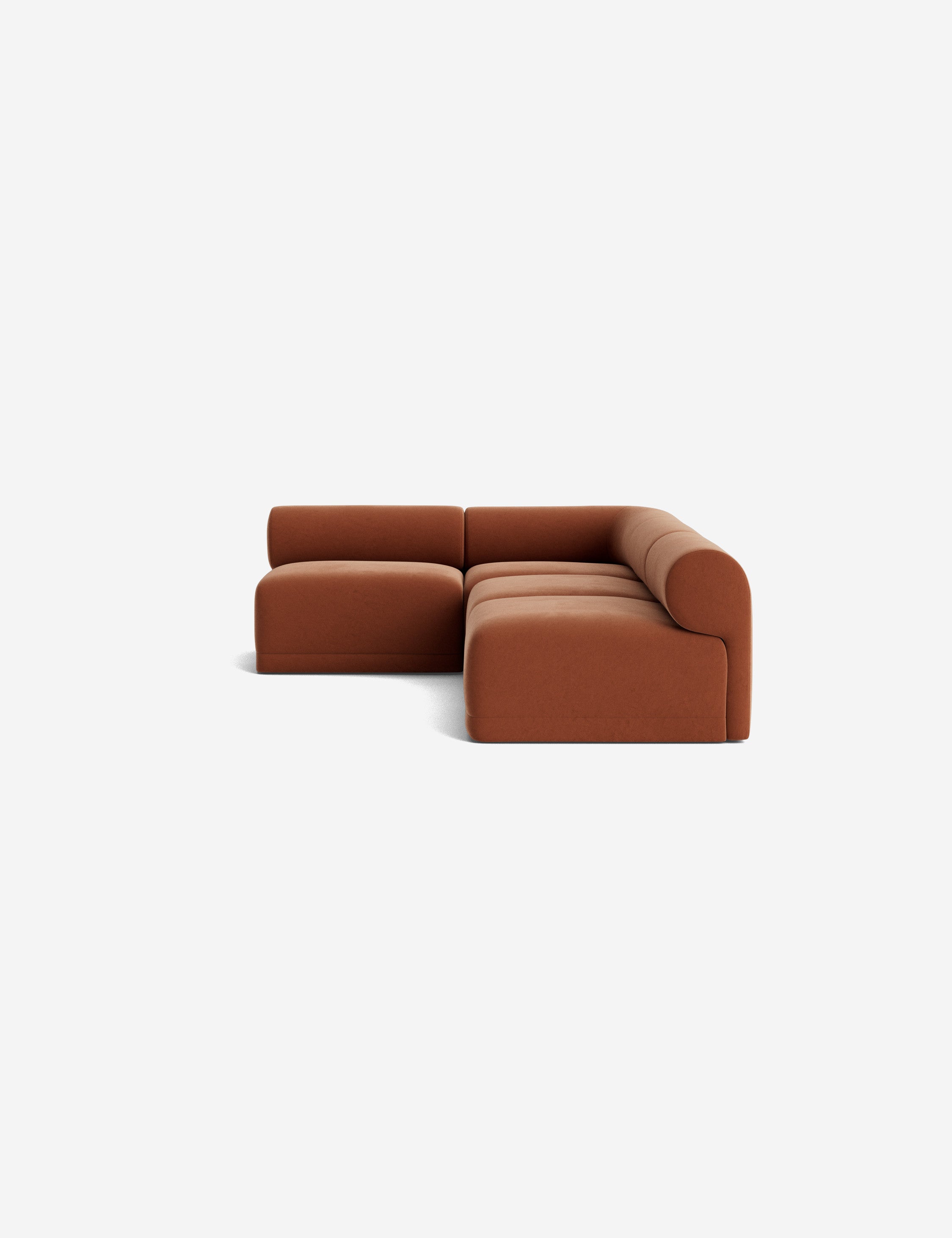 Modern Carson Sectional Sofa Set - 3-Piece L-Shaped Couch with Reversible Chaise, Soft Fabric Upholstery for Living Room, Family Room & Apartment - Comfortable & Stylish Home Furniture