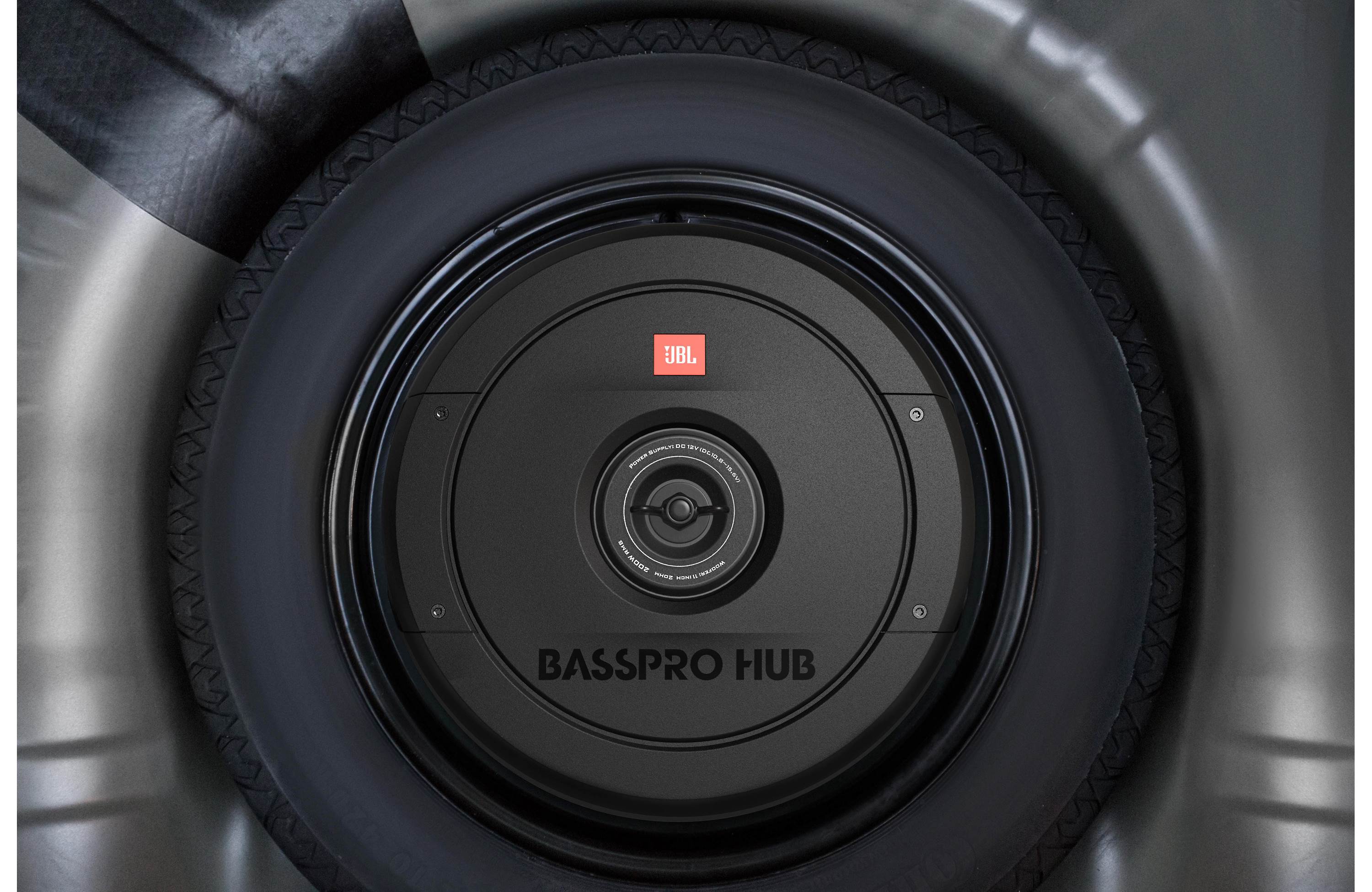 JBL BassPro Hub Powered 11-Inch Car Subwoofer Enclosure with 200W Amplifier - Premium Bass for Trucks & SUVs