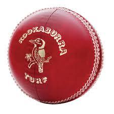 Kookaburra Turf Red Official Test Cricket Ball - High Performance Leather Cricket Ball for Matches & Practice - Perfect for Club, School & Professional Cricket Games