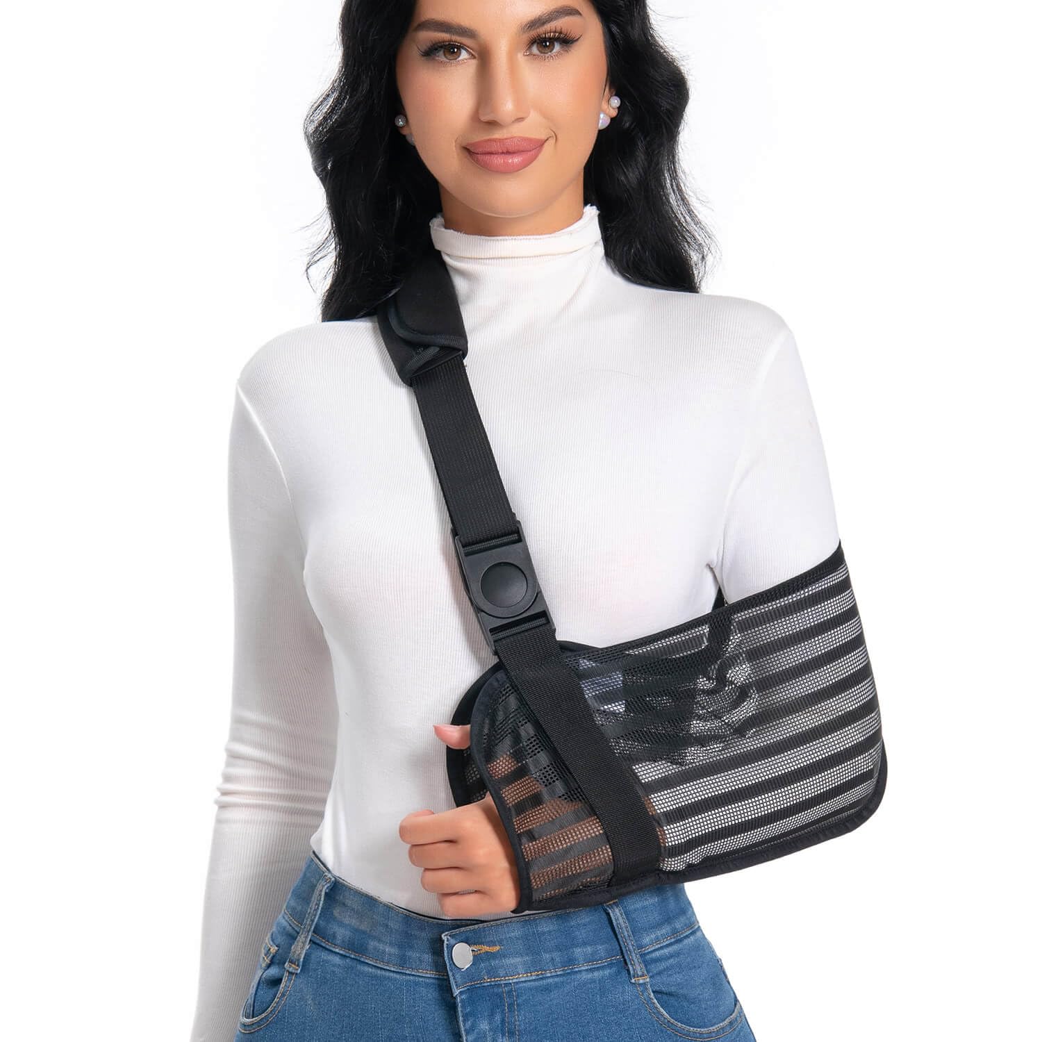 Medical Arm Sling for Shoulder & Elbow Injuries - Adjustable Shoulder Immobilizer with Removable Padded Strap, Breathable Support Sling for Men & Women - Ideal for Torn Rotator Cuff Recovery, Post-Surgery Support & Sports Injury Rehabilitation