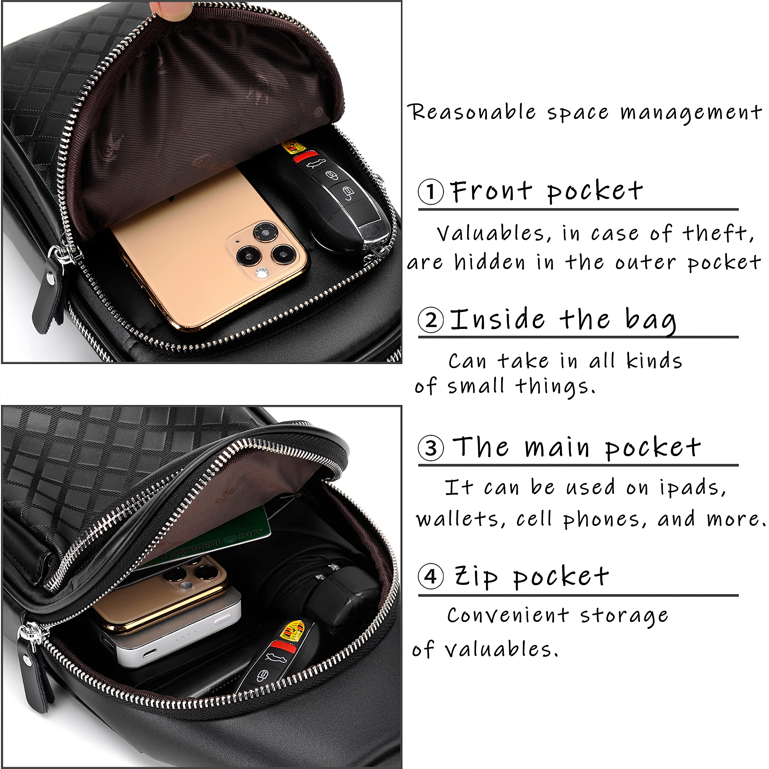 Water Resistant Messenger Bag for Men - FSD.WG Durable Office Briefcase & Travel Shoulder Satchel - Perfect for Work, Commuting & Business Trips