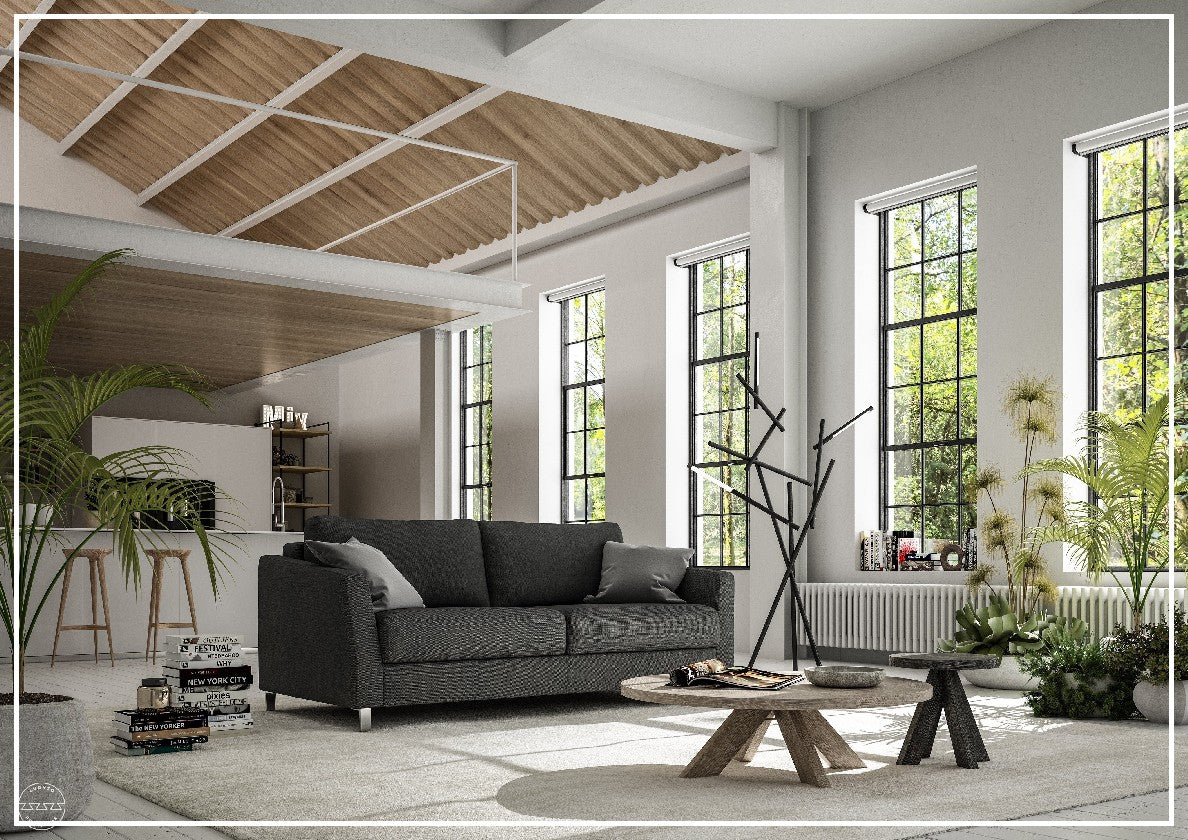 Custom Luonto Monika Fabric Sleeper Sofa - Handmade to Order | Convertible Couch Bed for Small Spaces & Guest Rooms | Perfect for Apartments, Dorms & Home Offices
