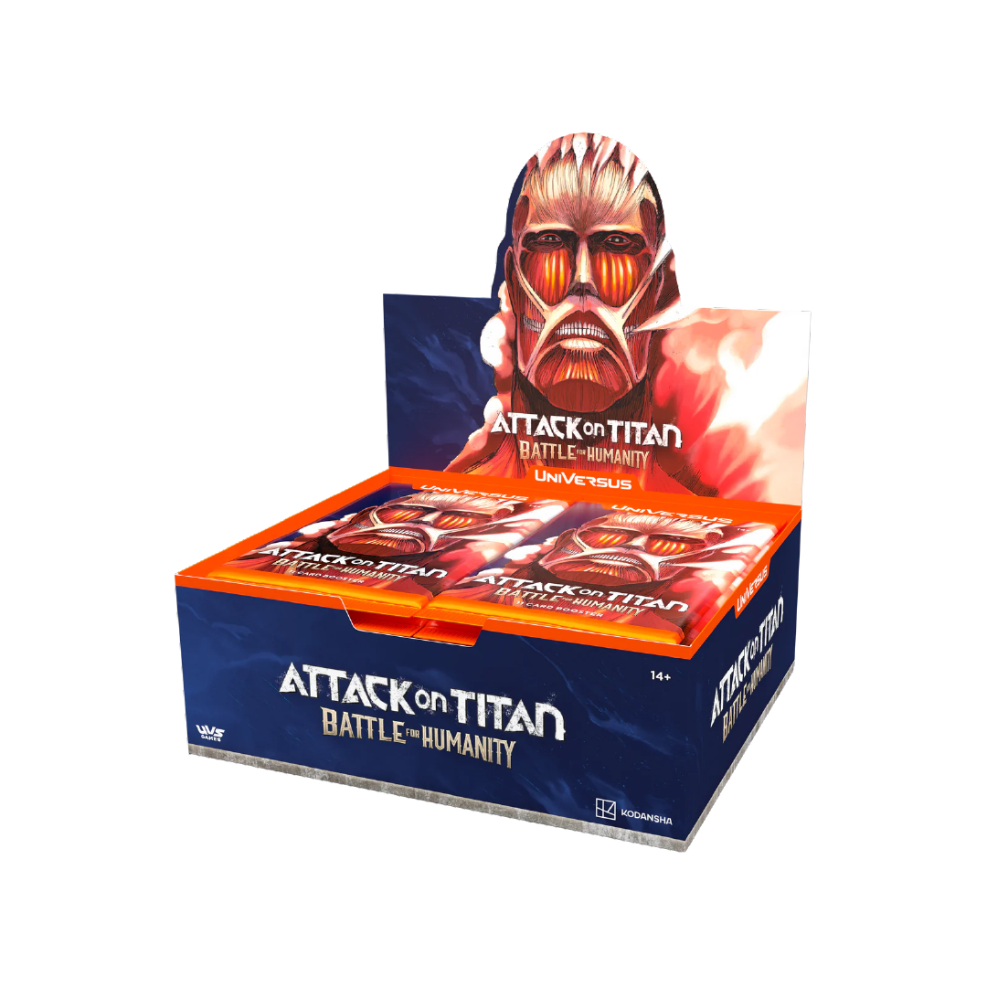 UniVersus Attack on Titan Booster Box - Battle for Humanity Trading Card Game | Collectible Anime Cards for Fans & Deck Builders | Perfect for Tournaments, Gifts, and Anime Enthusiasts