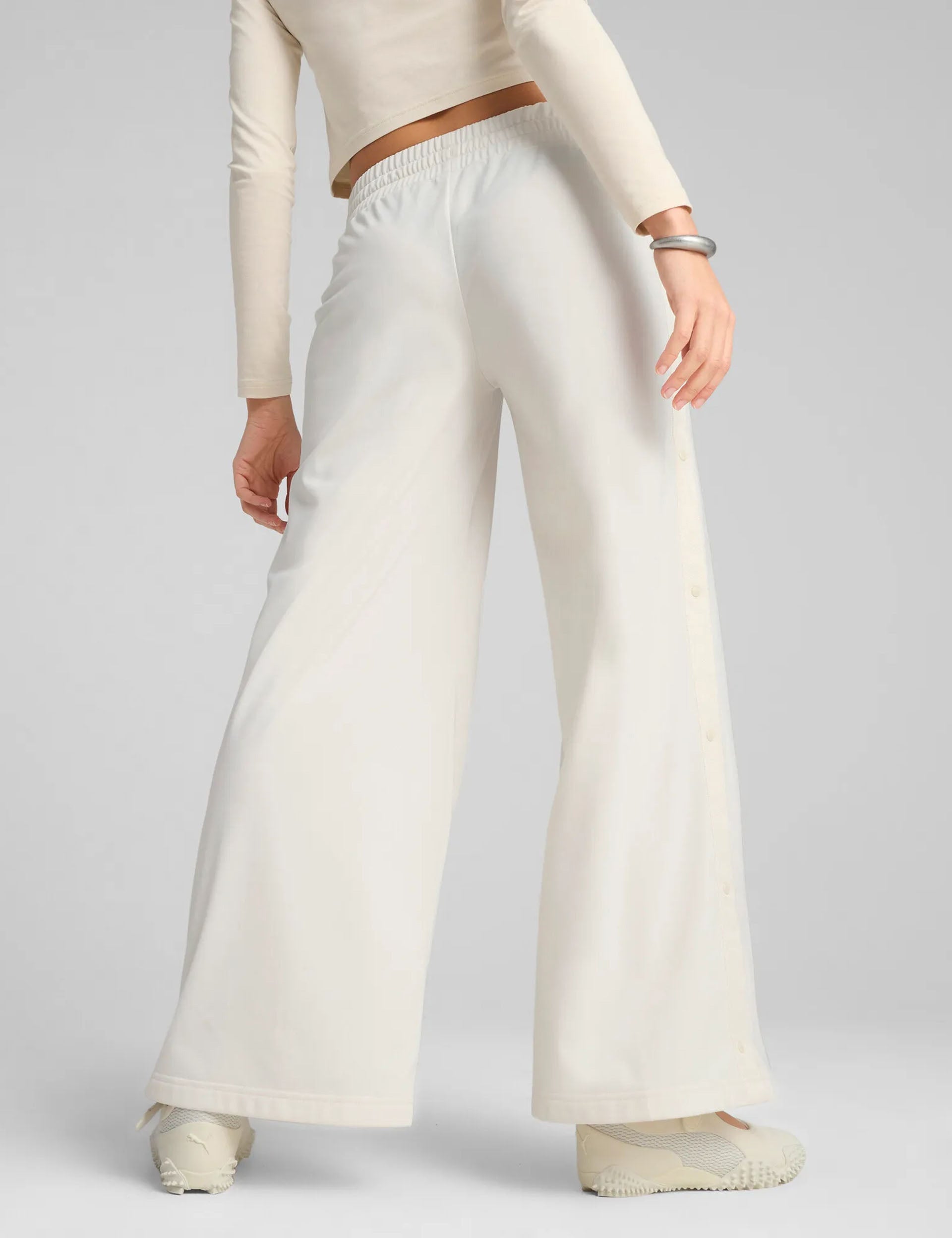 Low Rise Popper Pants for Women - Alpine Snow Stretch Denim Jeans | Comfortable Casual & Streetwear Outfits for Everyday Wear