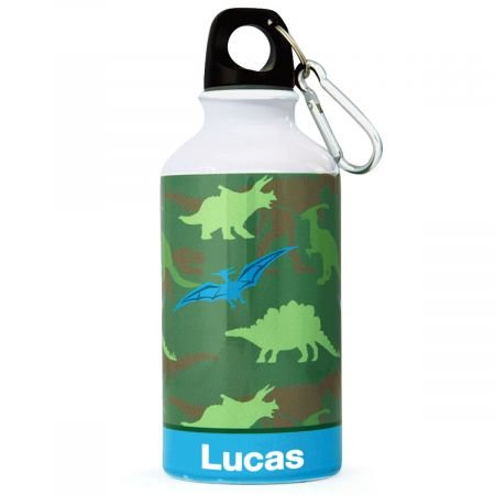 Custom Kids Dinosaur Water Bottle - Personalized Name & Design - BPA Free Leak Proof Stainless Steel Bottle for School, Sports & Outdoor Activities